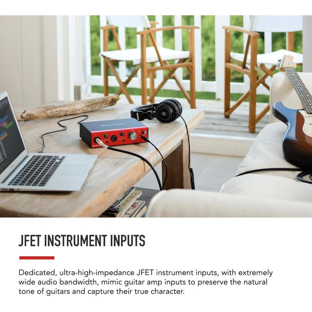 Focusrite Clarett+ 2Pre Interfaz de Audio USB-C 2 Preamplificadores