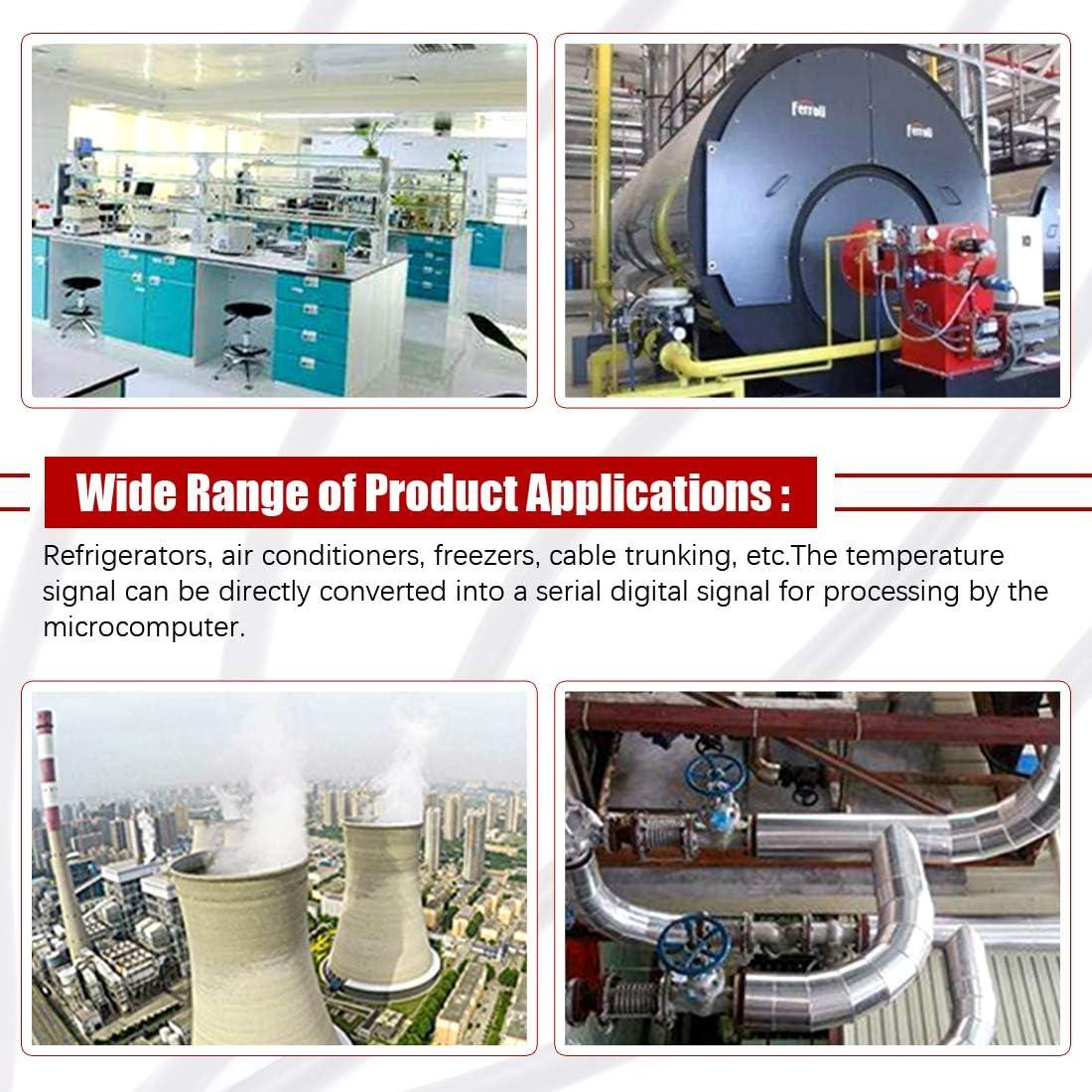 Sensor de Temperatura Digital Impermeable Hilitchi DS18B20 - Paquete de 5