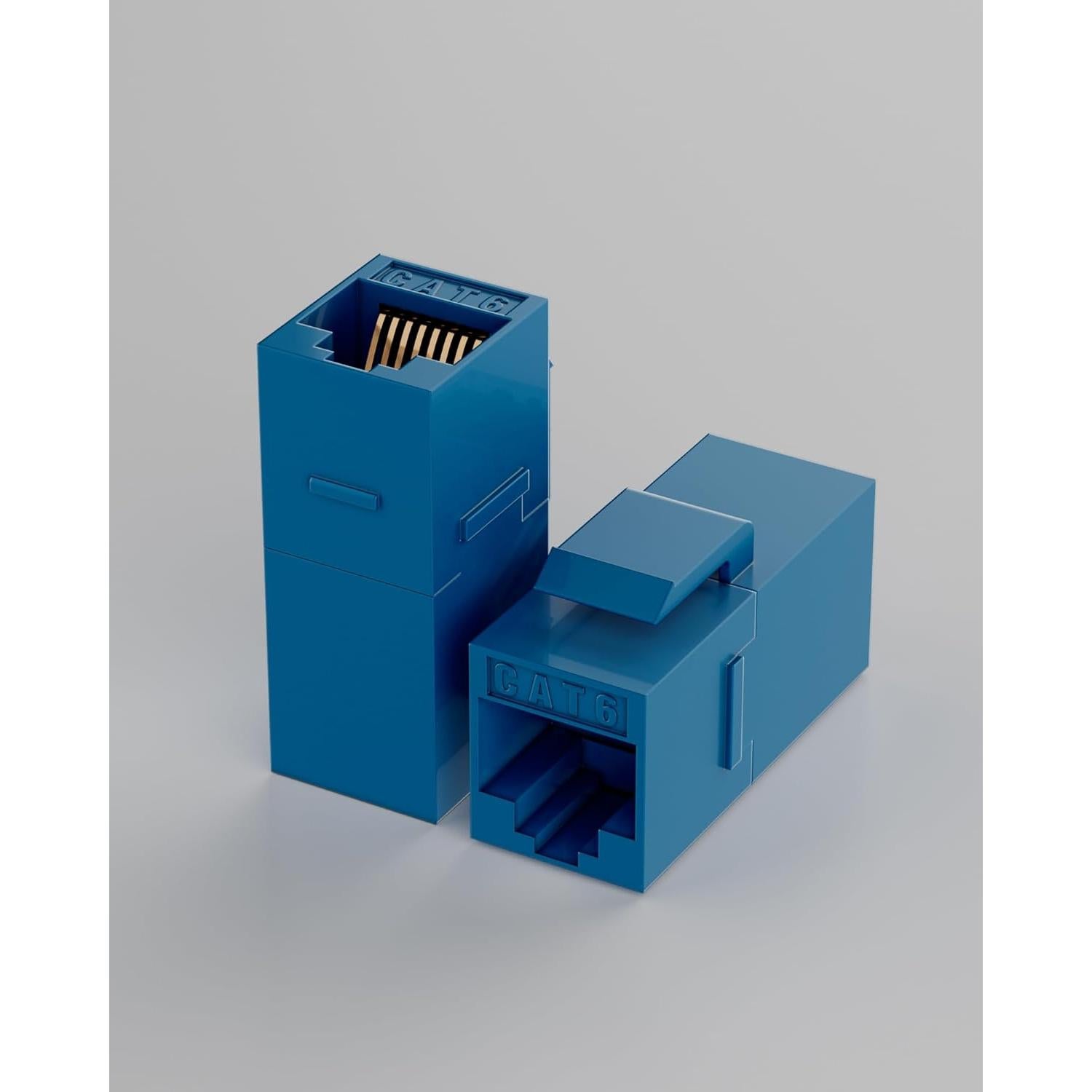 Acoplador RJ45 Cat6 VANDESAIL 20-Pack Hembra a Hembra Azul