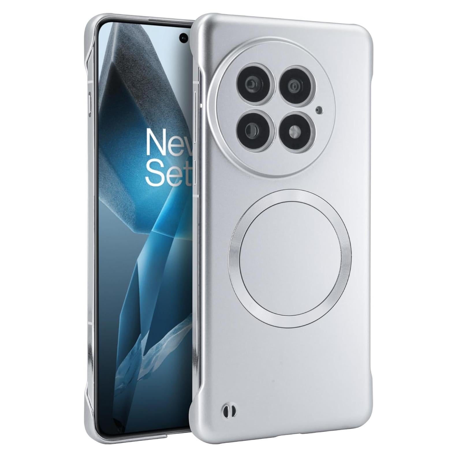Funda Protectora Magnética OnePlus 13 - Plata, Delgado y Antigolpes