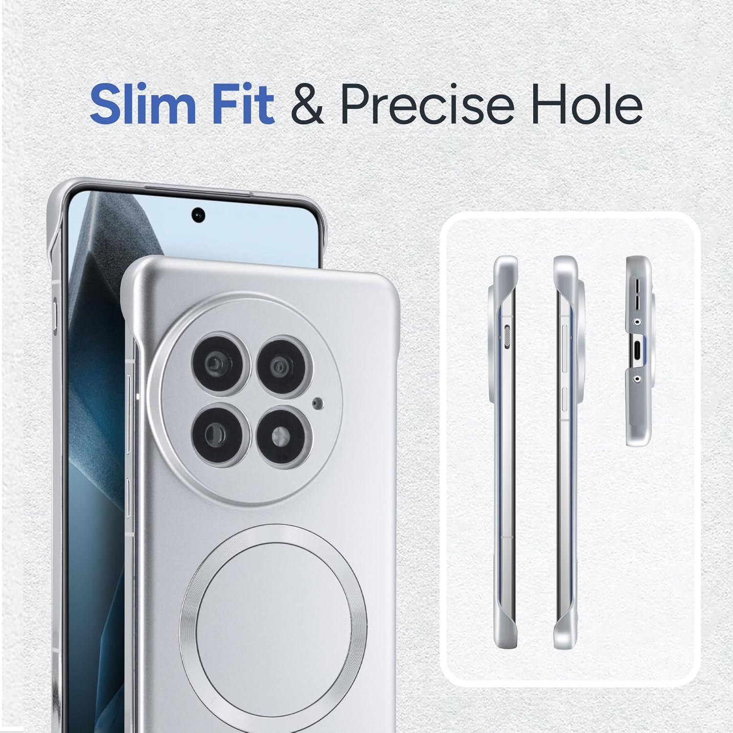 Funda Protectora Magnética OnePlus 13 - Plata, Delgado y Antigolpes