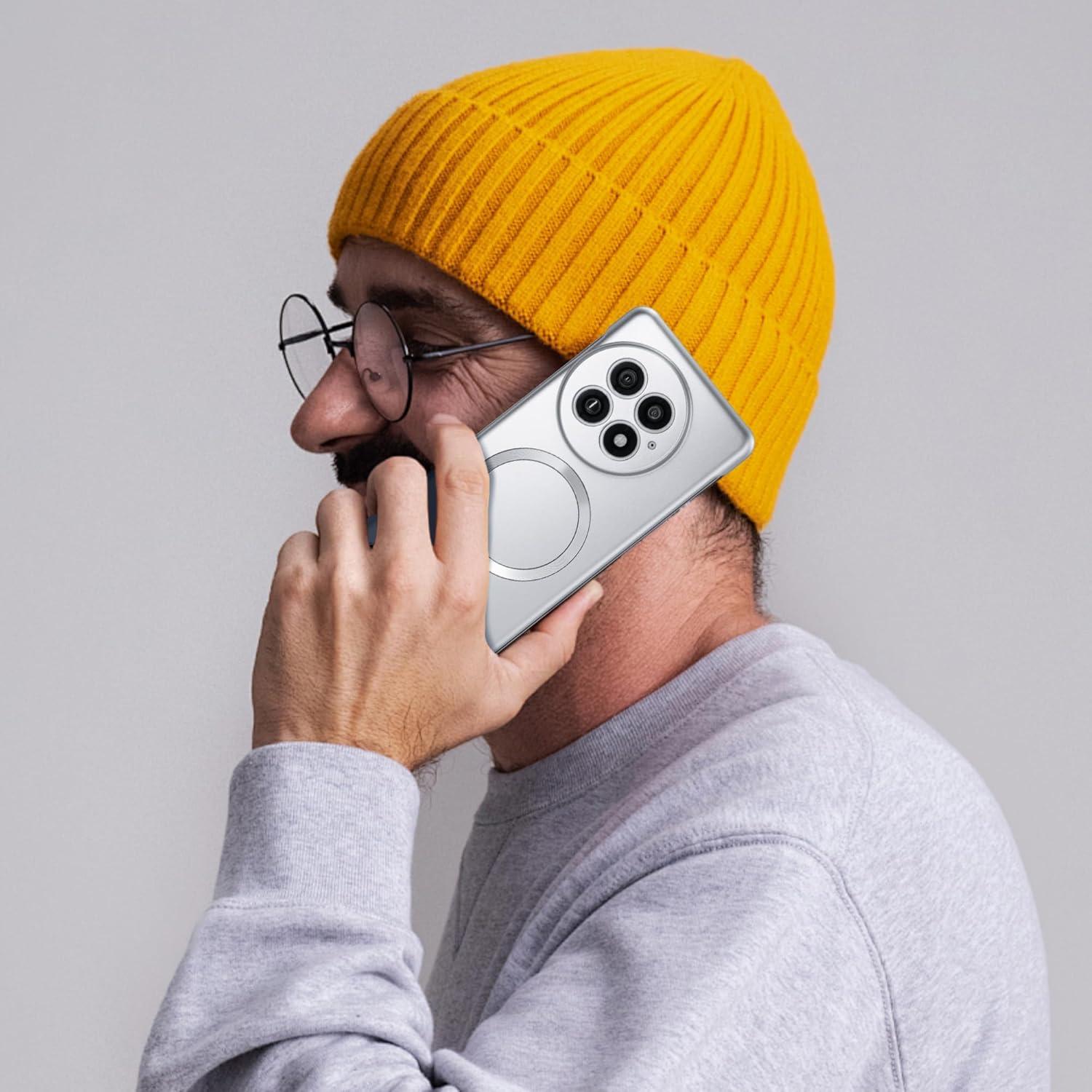 Funda Protectora Magnética OnePlus 13 - Plata, Delgado y Antigolpes