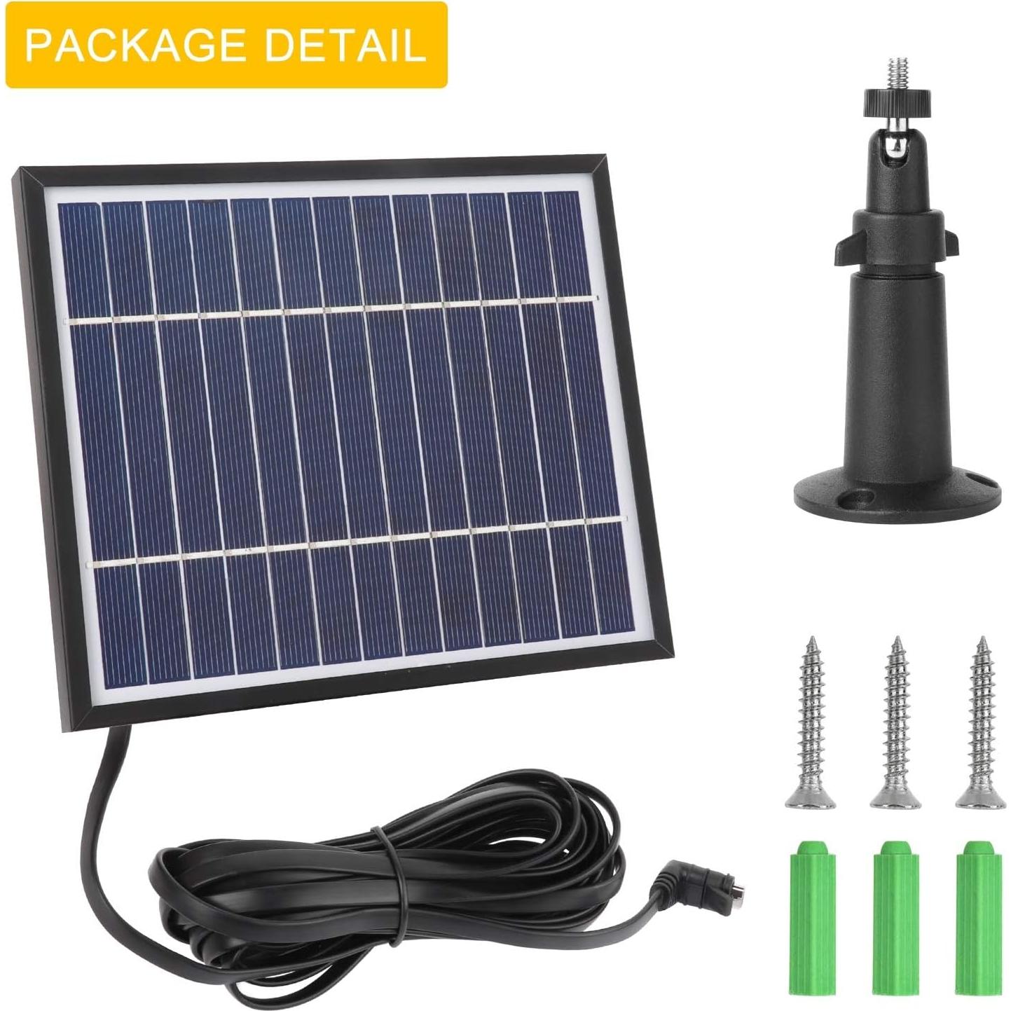 Panel Solar iTODOS para Arlo Pro y Pro 2, 3.6m Cable