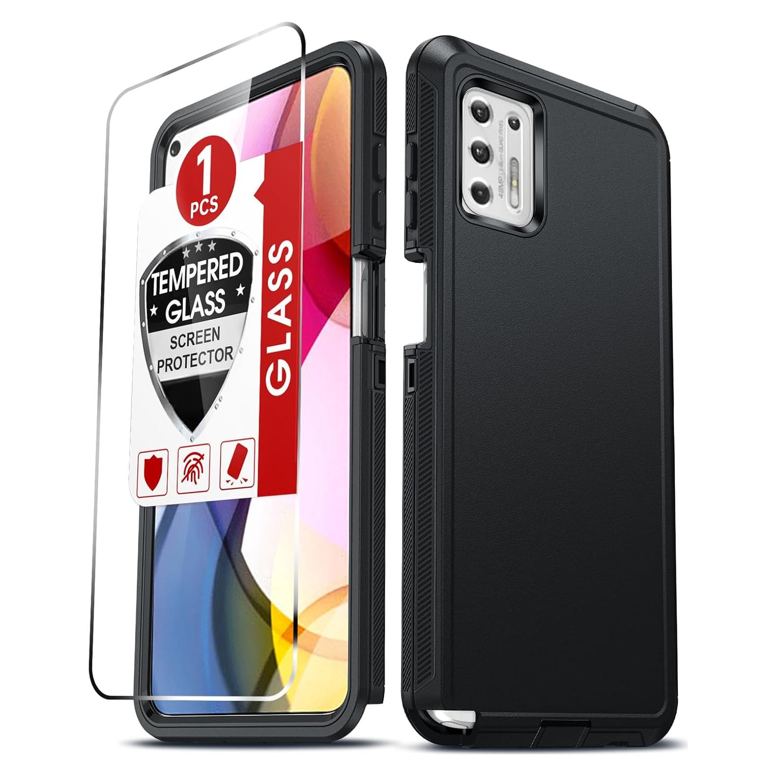 Funda LeYi para Moto G Stylus 4G 2021 - Grado Militar, Negro