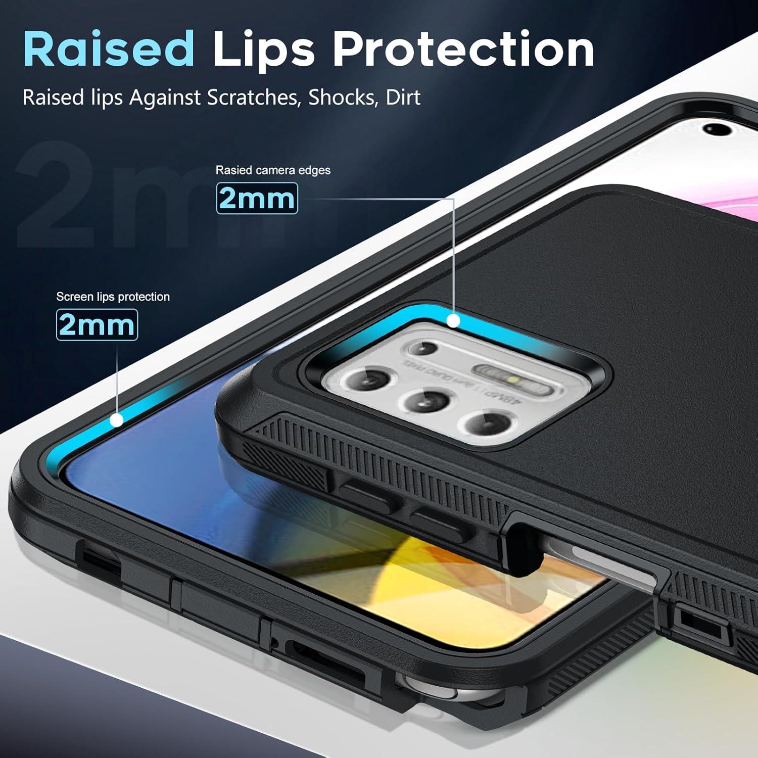 Funda LeYi para Moto G Stylus 4G 2021 - Grado Militar, Negro