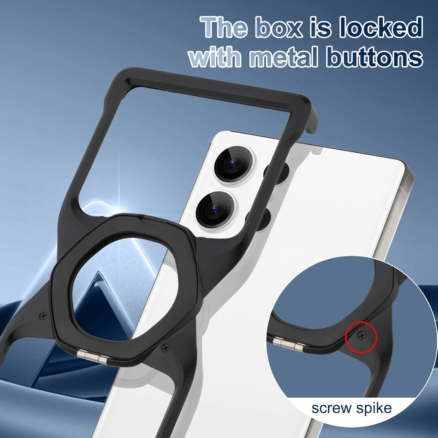 Funda para Samsung Galaxy S25 Ultra Aluminio Negro Minimalista