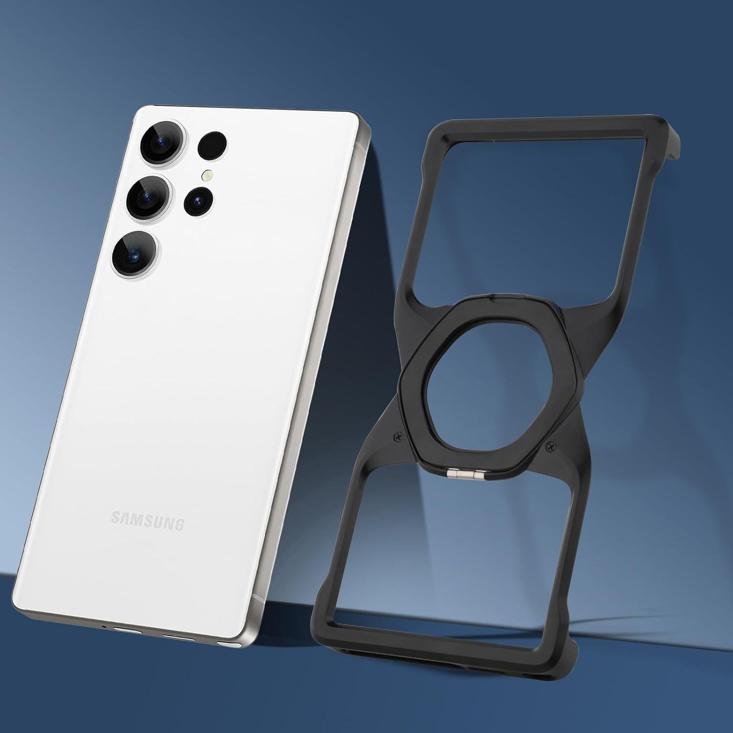 Funda para Samsung Galaxy S25 Ultra Aluminio Negro Minimalista