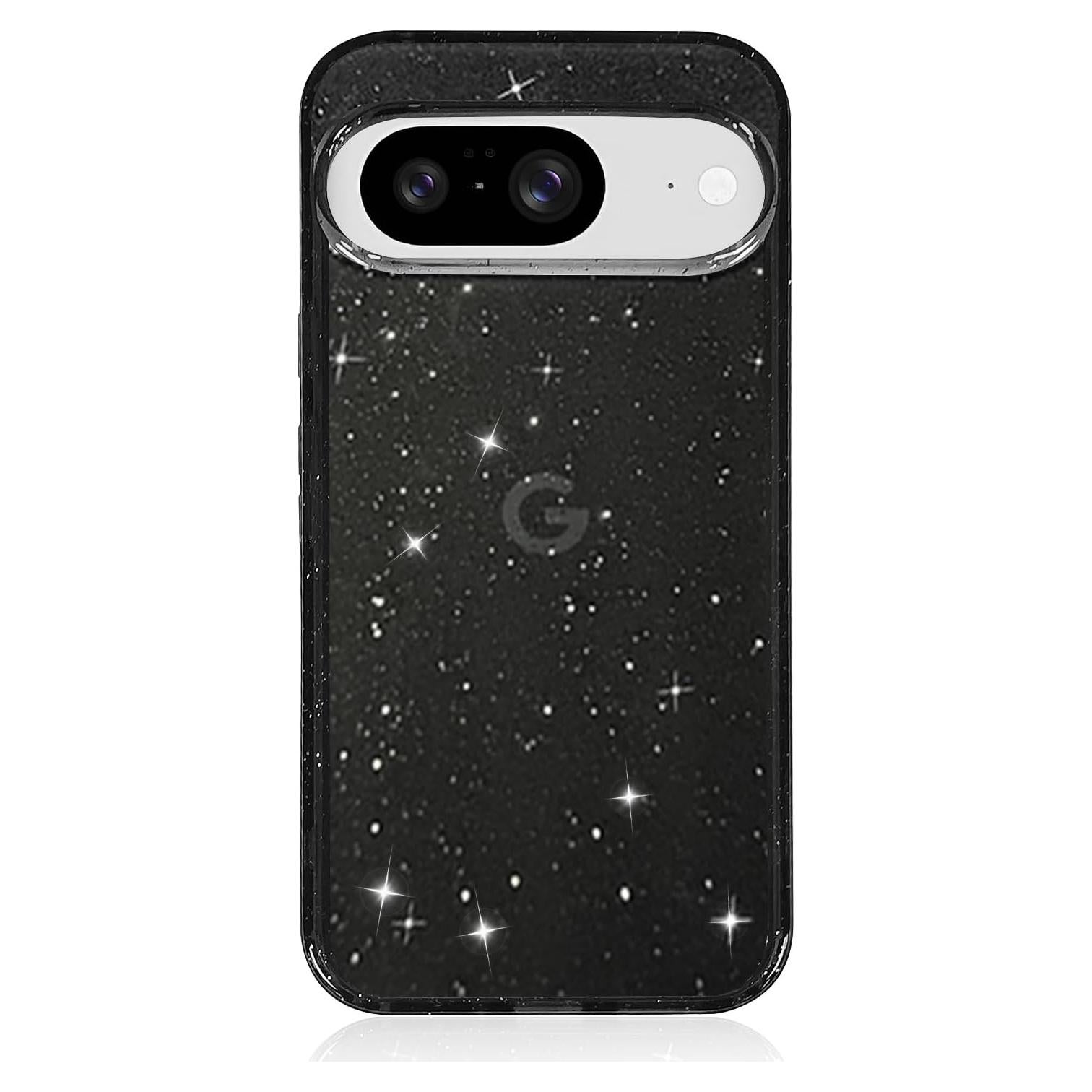 Funda Transparente Brillante Tuokiou para Google Pixel 8 - Negro