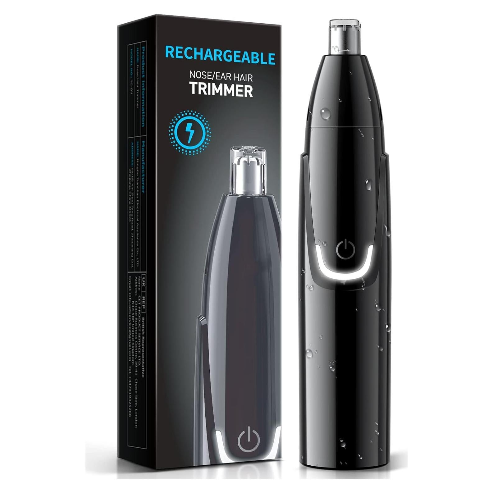 Recortadora de Vello Nasal y Facial Recargable TC-011 Negro