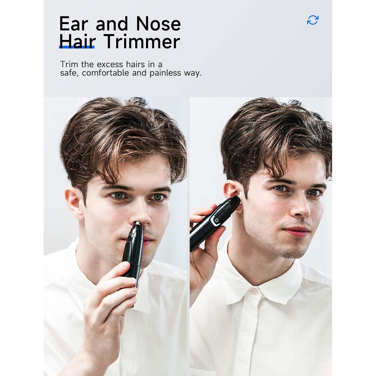 Recortadora de Vello Nasal y Facial Recargable TC-011 Negro