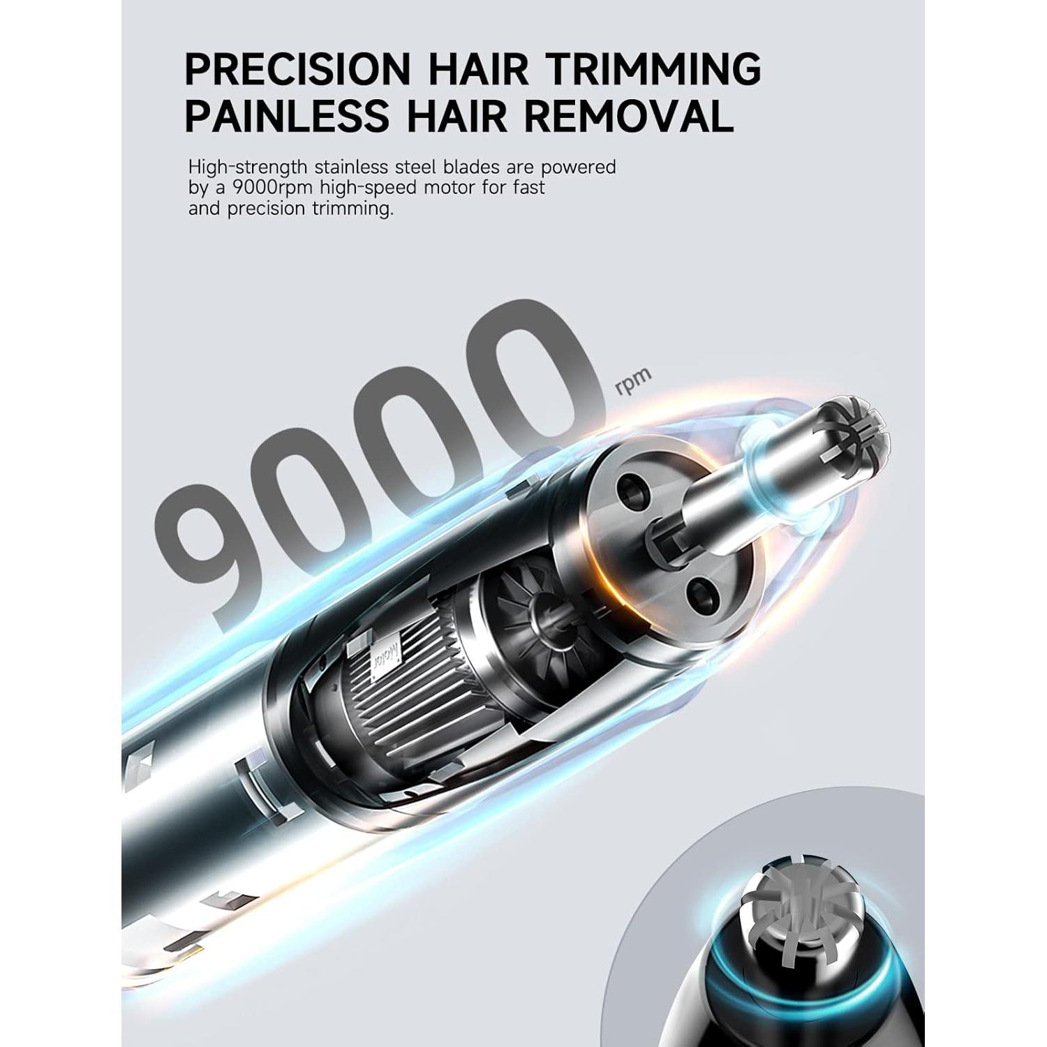 Recortadora de Vello Nasal y Facial Recargable TC-011 Negro