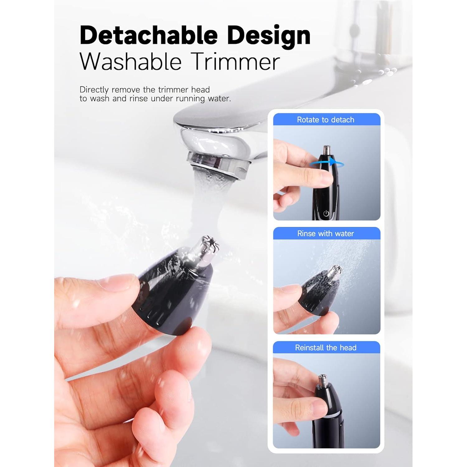 Recortadora de Vello Nasal y Facial Recargable TC-011 Negro