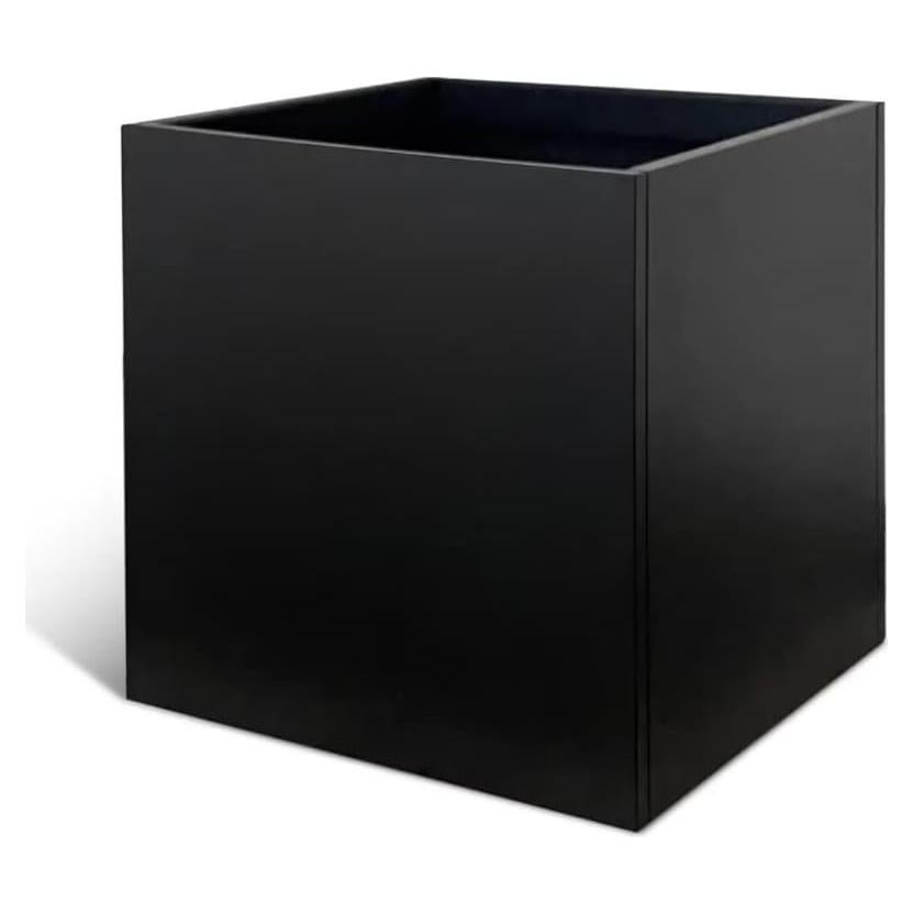 Maceta Cuadrada Negra GZGNEEVL 40.64 cm Acero Galvanizado
