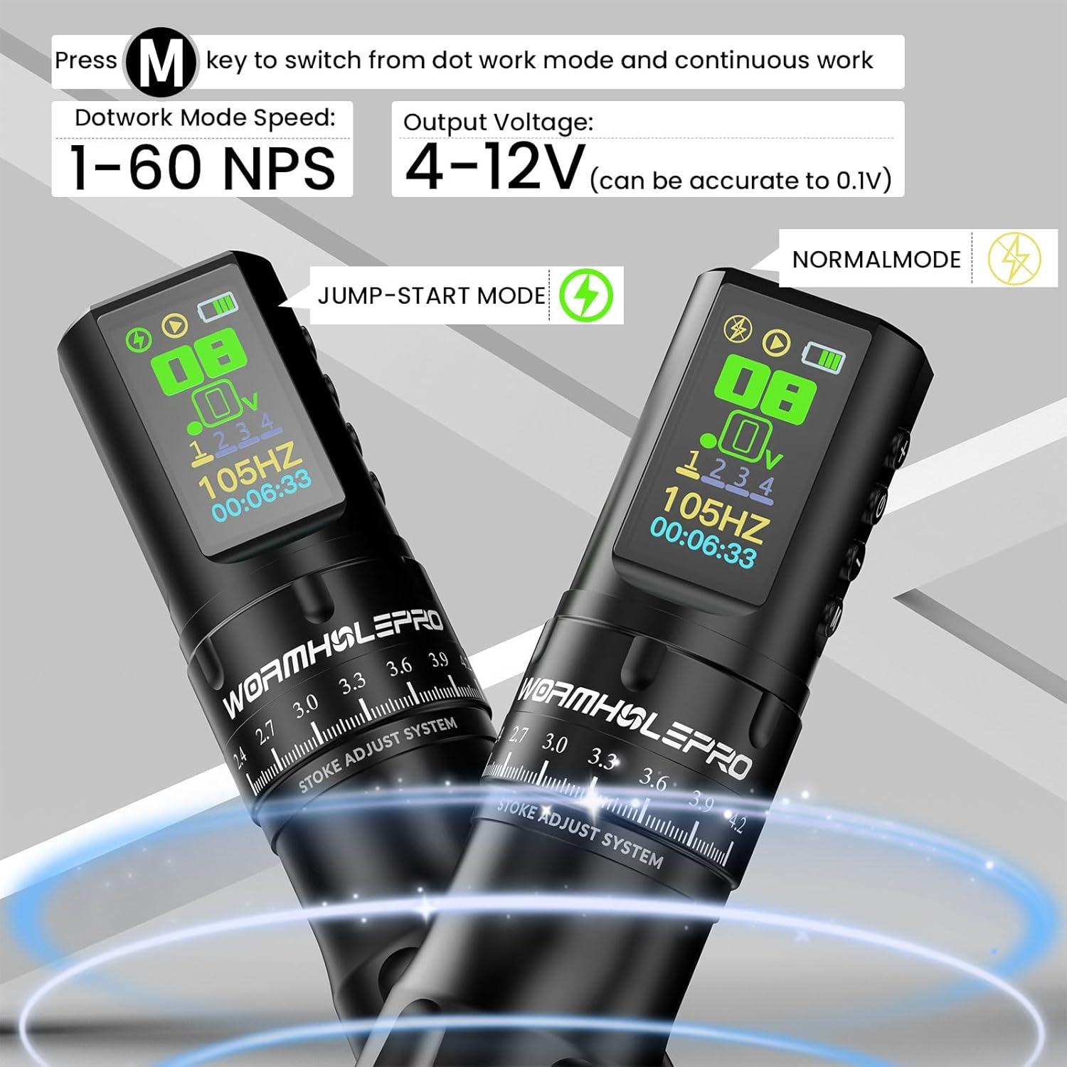 Máquina de Tatuaje Inalámbrica Wormhole AQUILA 1800mAh