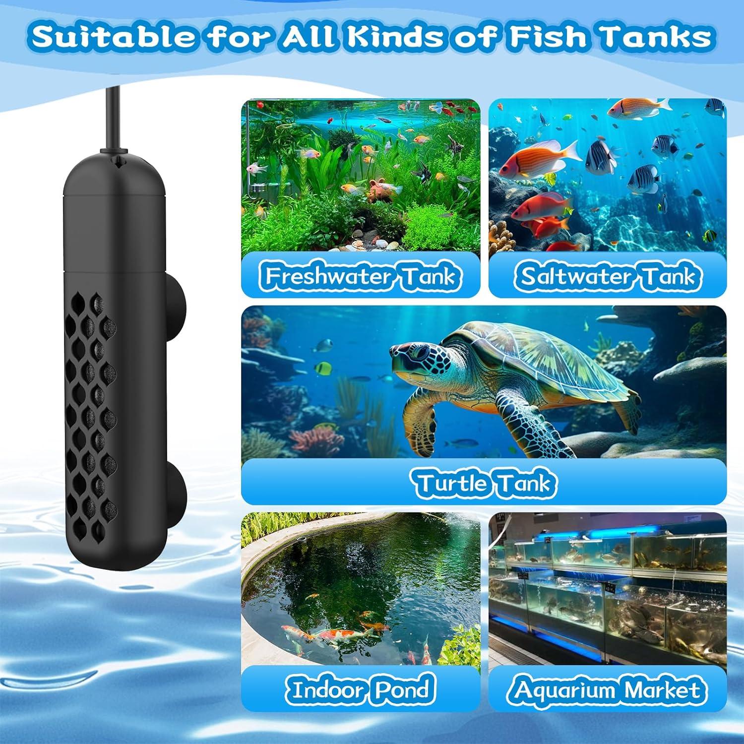 Calentador de Acuario HTSPPXT 100W Ajustable con Control LED