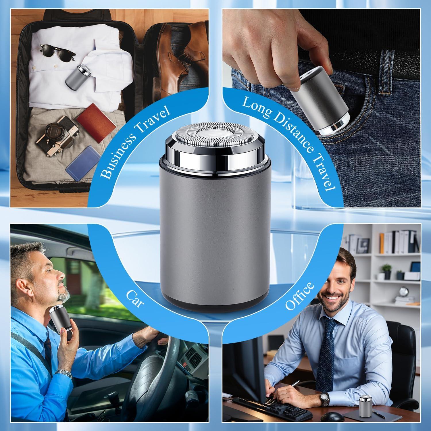 Mini Afeitadora Eléctrica Denir Bonee FN9 Recargable USB Azul