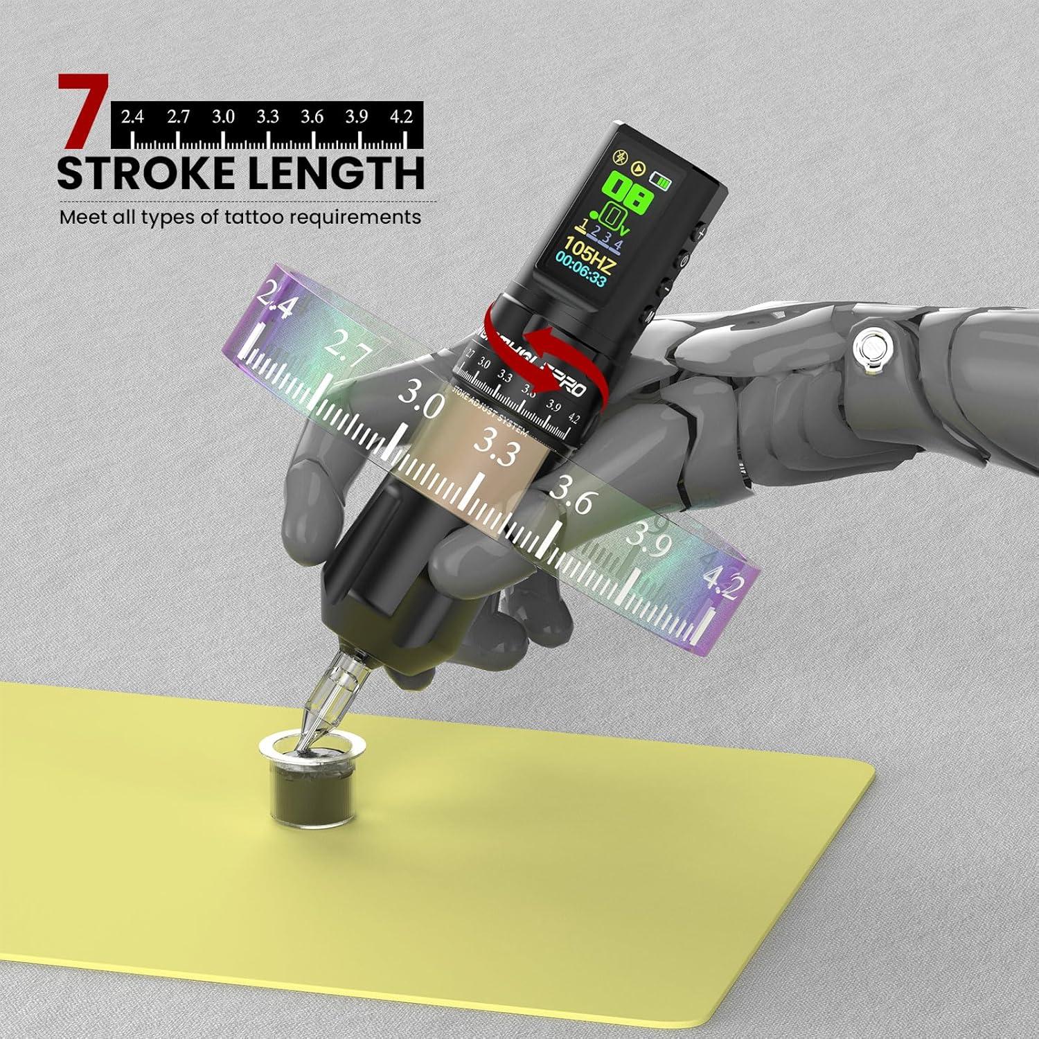 Máquina de Tatuaje Inalámbrica Wormhole HKP14 Pluma 1800mAh