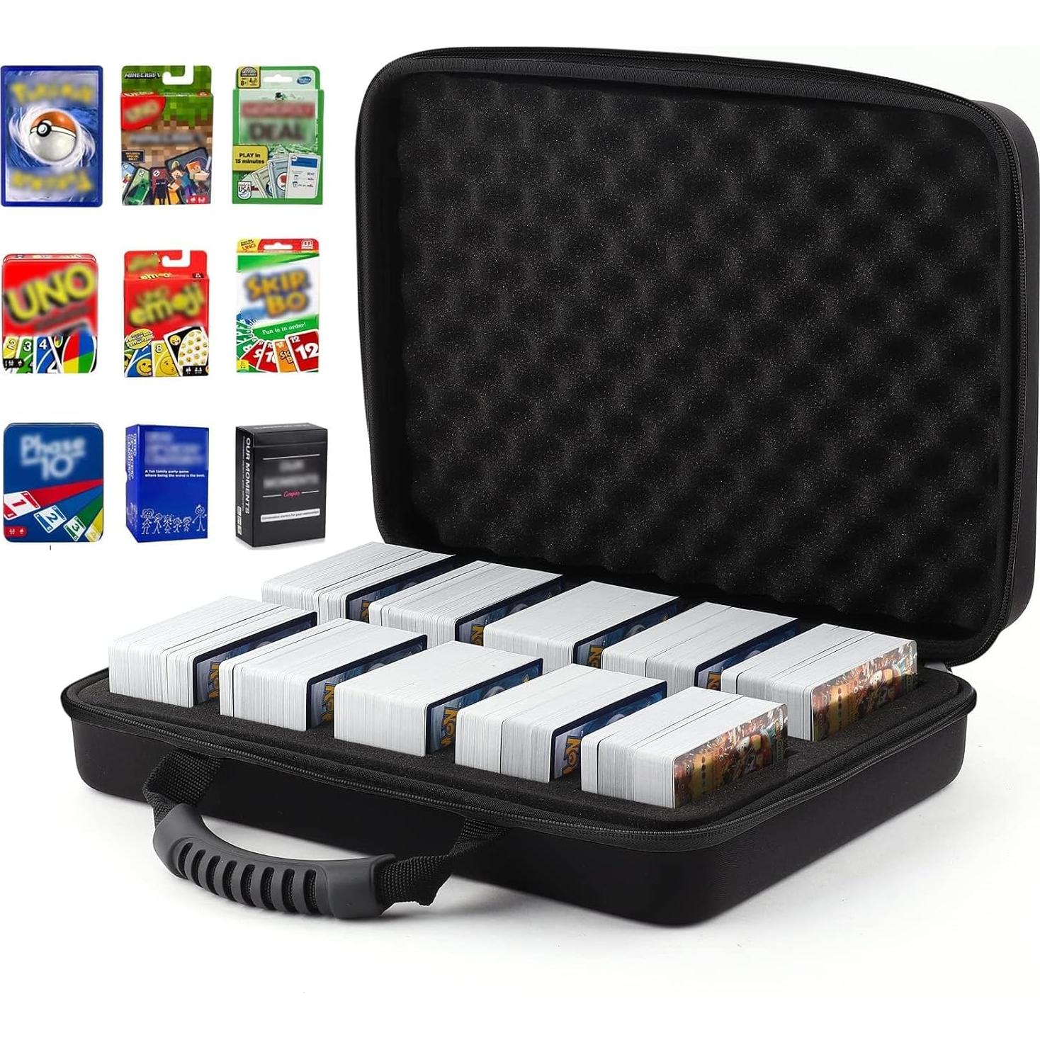 Estuche para Juegos de Cartas Wevbsiy Negro 2200+ Cartas