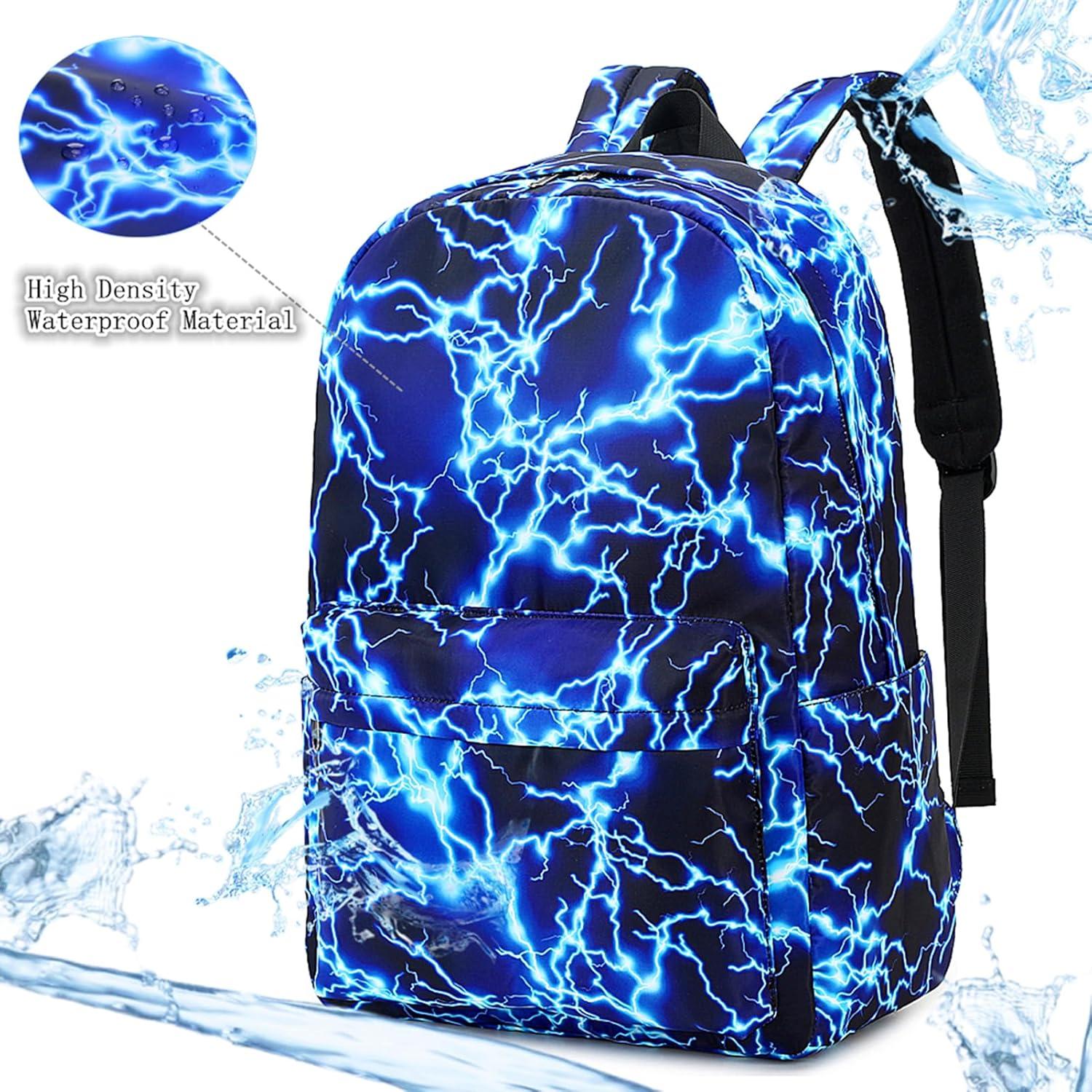 Mochila Escolar Impermeable 43 cm Azul para Niños y Adolescentes
