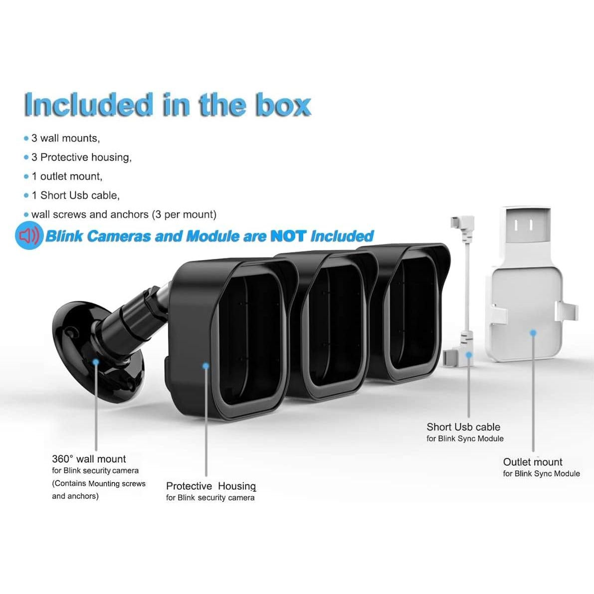 Soporte para Cámara Blink Outdoor Hibezos - Paquete de 3