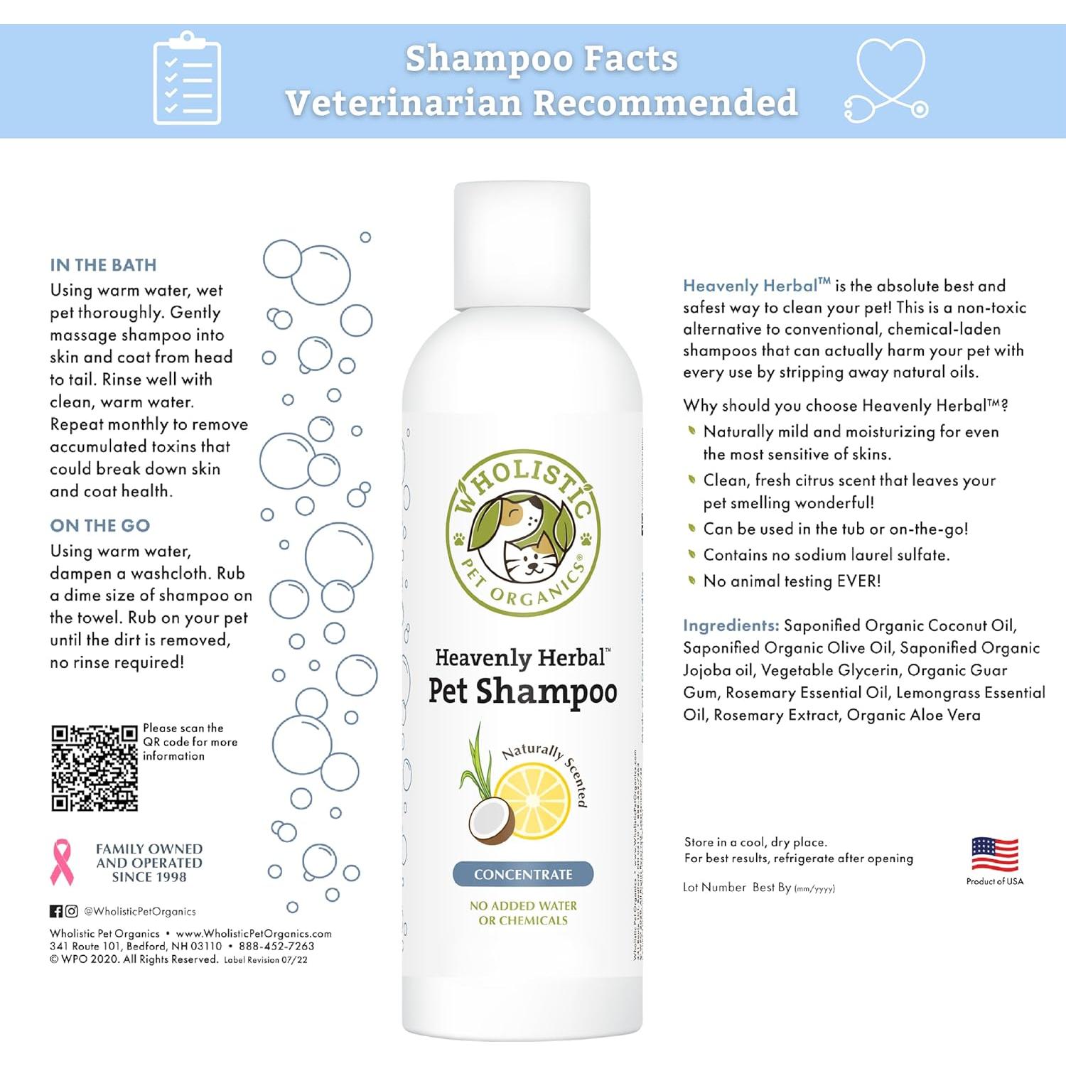 Champú Herbal Celestial Wholistic para Mascotas 450ml