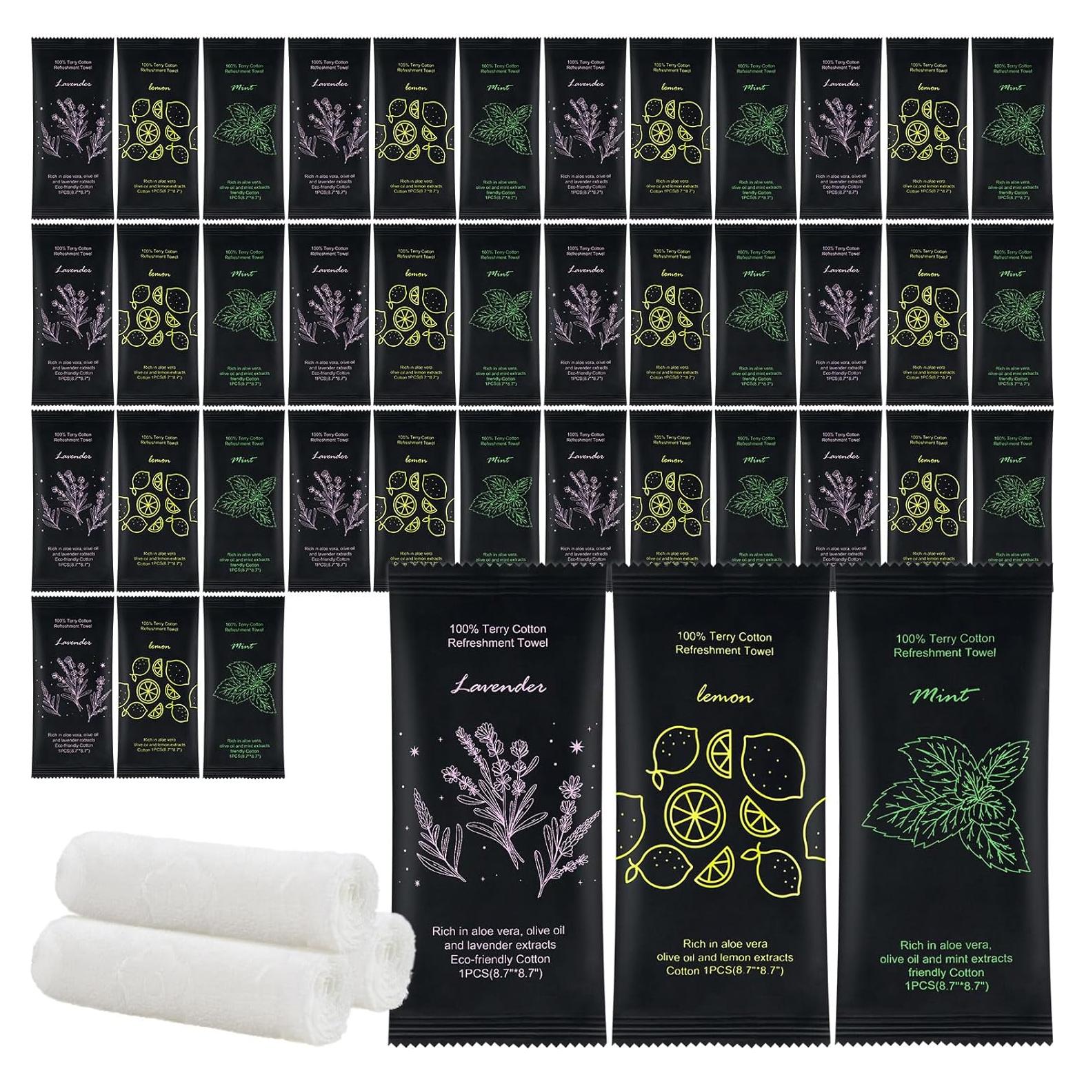 Toallas Húmedas de Algodón Twoworld - 60 Piezas Aromatizadas