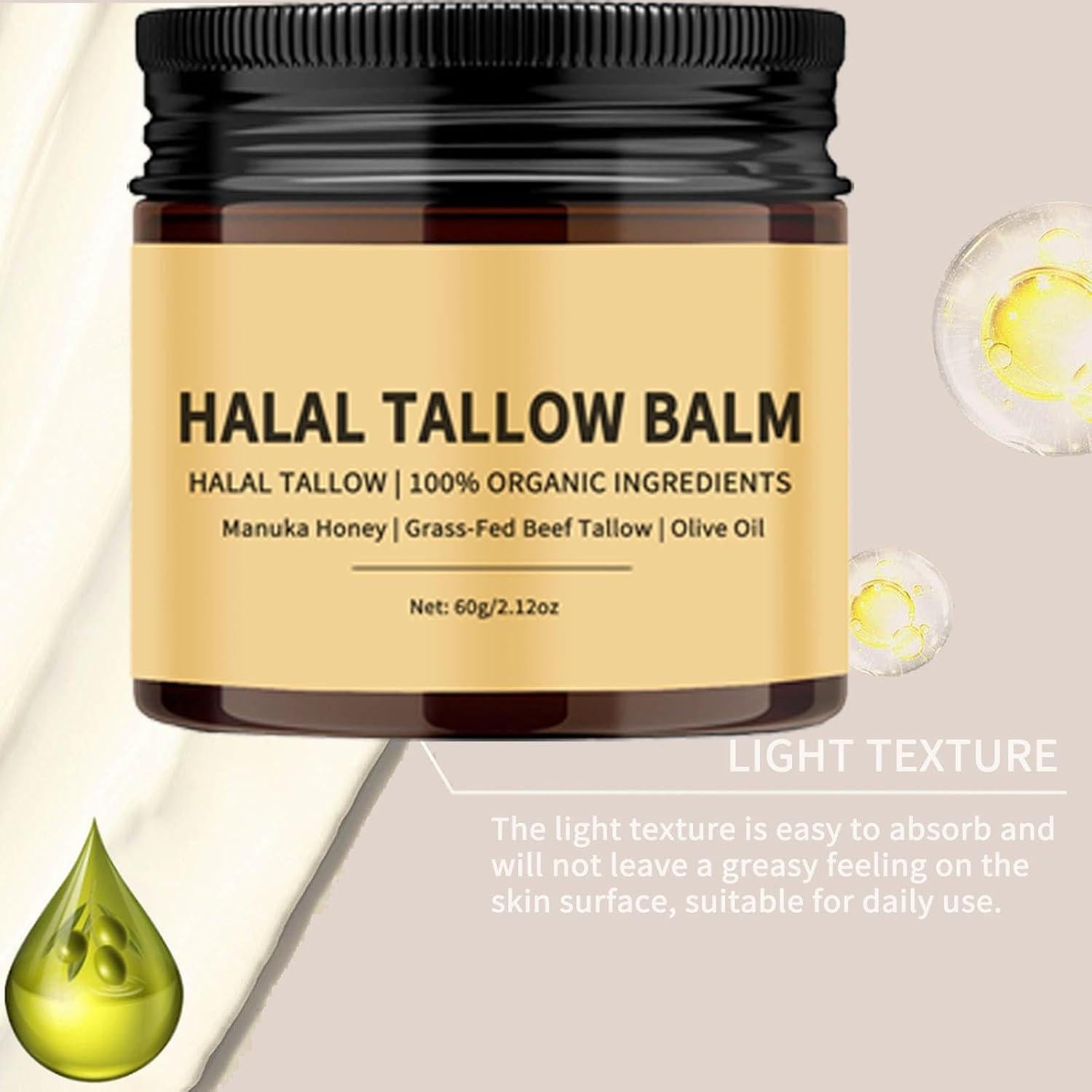 Bálsamo Hidratante Halal Tayyib 60g - Tallow de Res con Miel