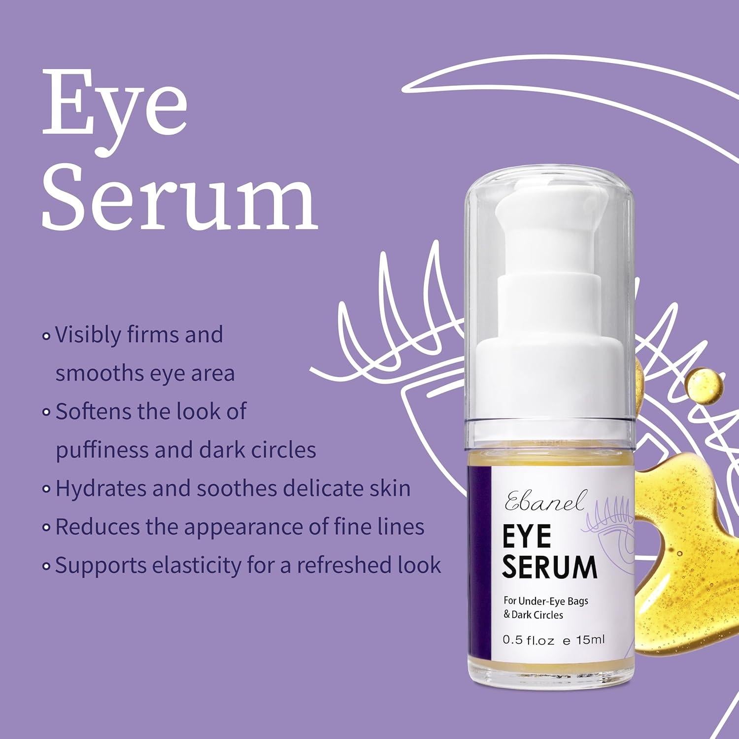 Suero para los Ojos Ebanel 15ml con Péptidos y Extractos