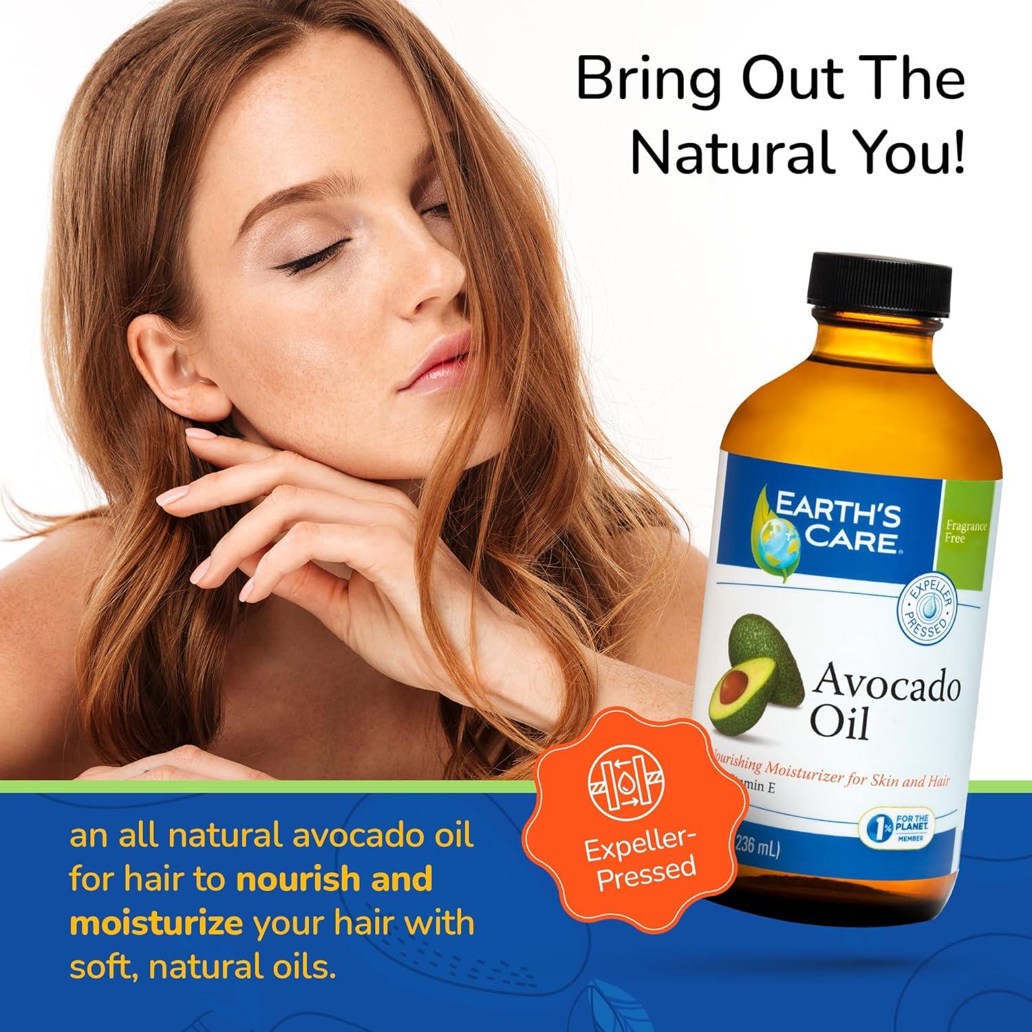 Aceite de Aguacate Earth's Care 236.6 ml para Cabello y Piel