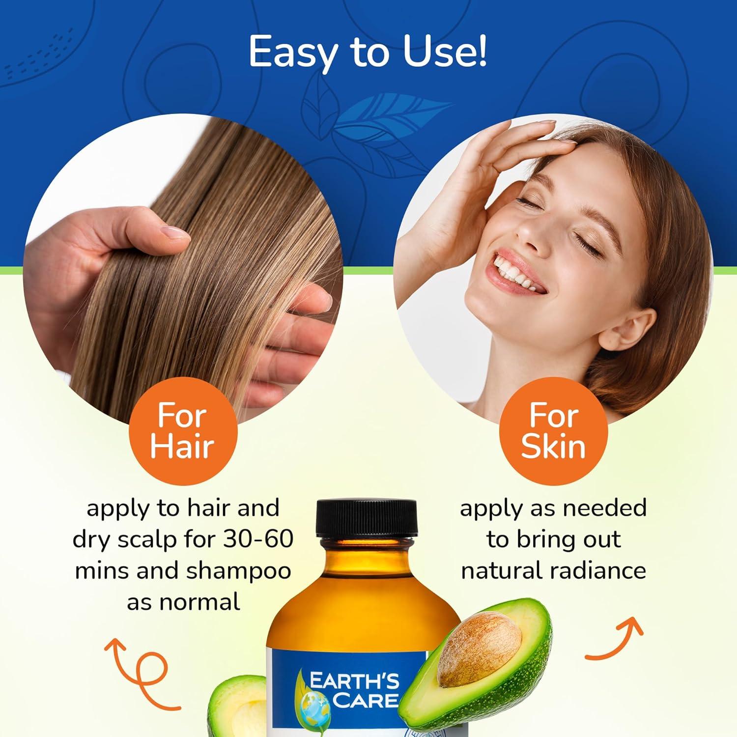 Aceite de Aguacate Earth's Care 236.6 ml para Cabello y Piel