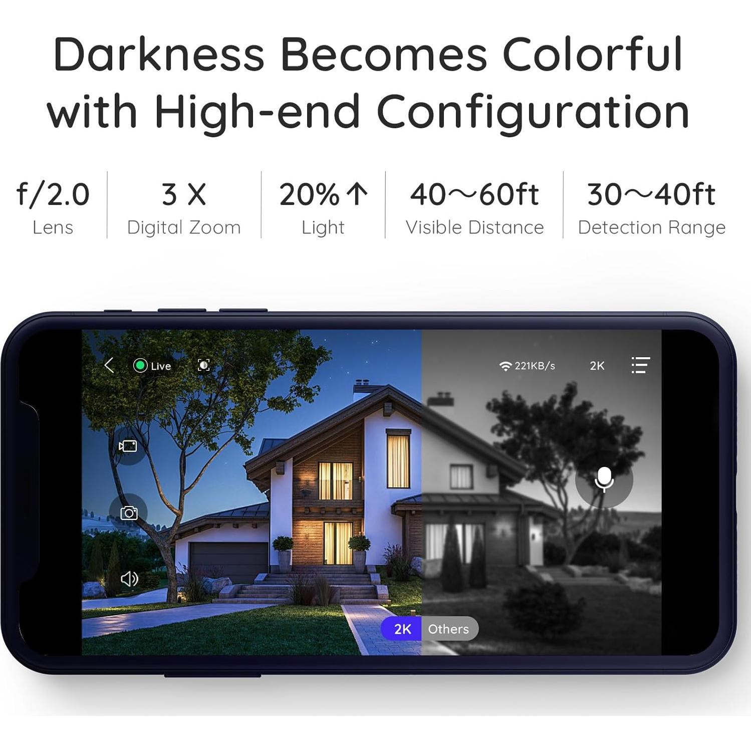 Cámara de Seguridad Inalámbrica CURISEE 2K IP65 Exterior