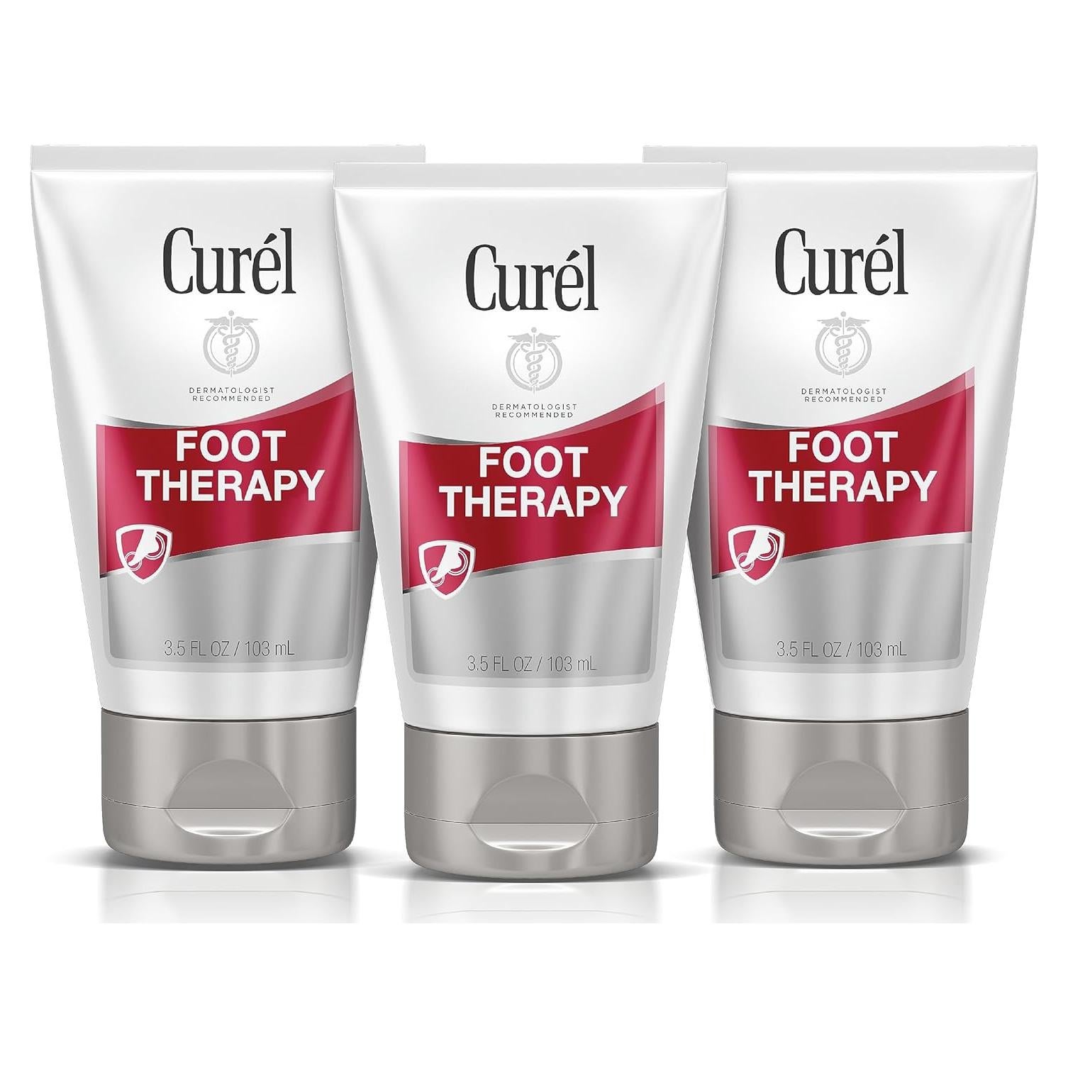 Crema Terapéutica para Pies Curel, Hidratante 3x34.6ml