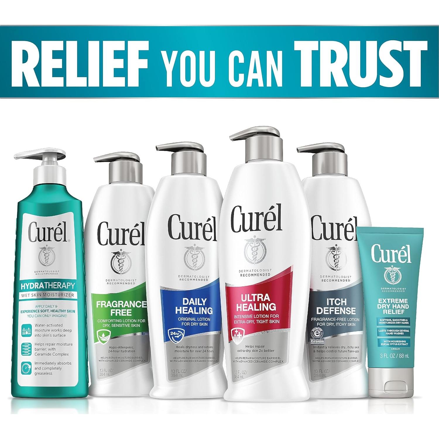 Crema Terapéutica para Pies Curel, Hidratante 3x34.6ml