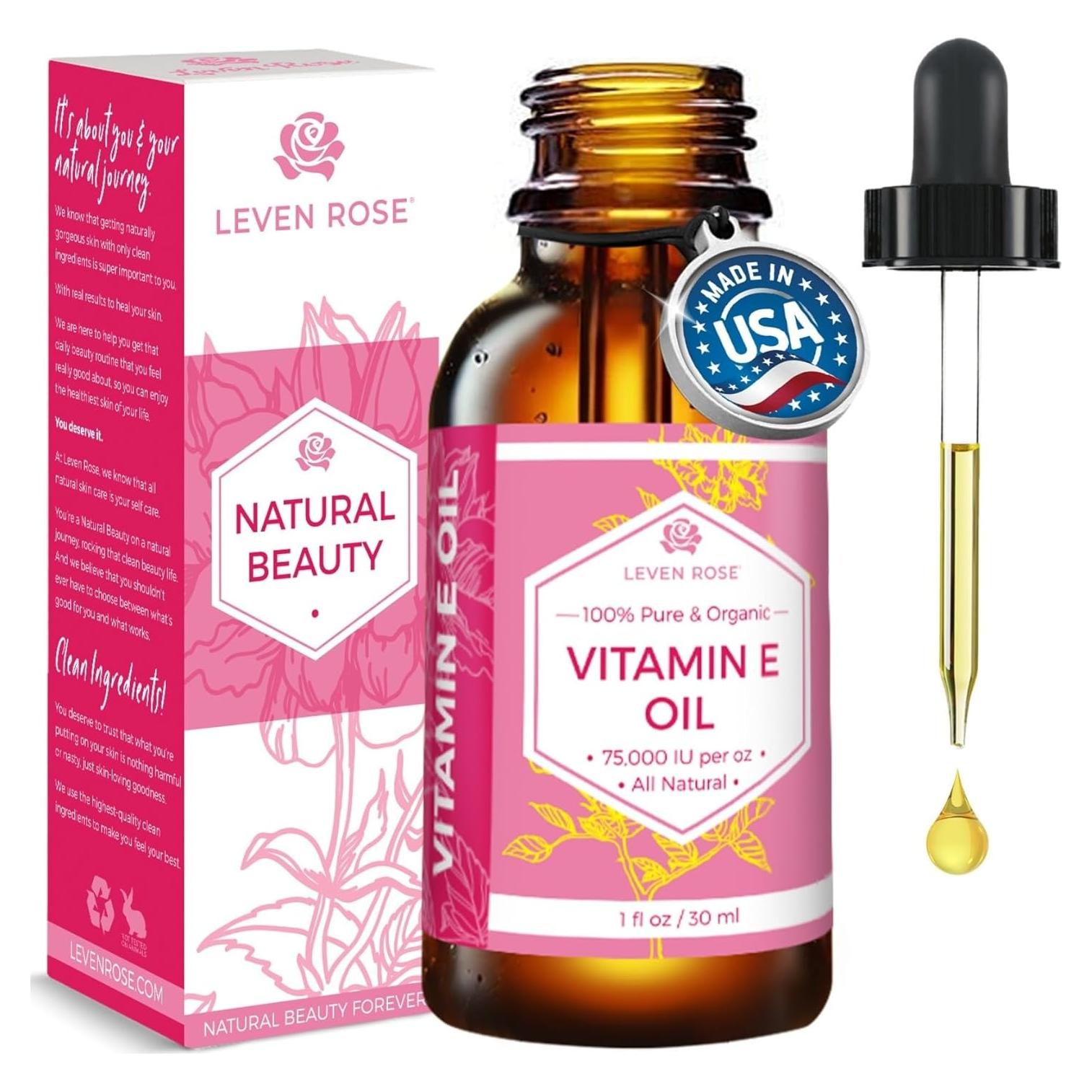 Aceite de Vitamina E 100% Puro Leven Rose 30 ml Orgánico