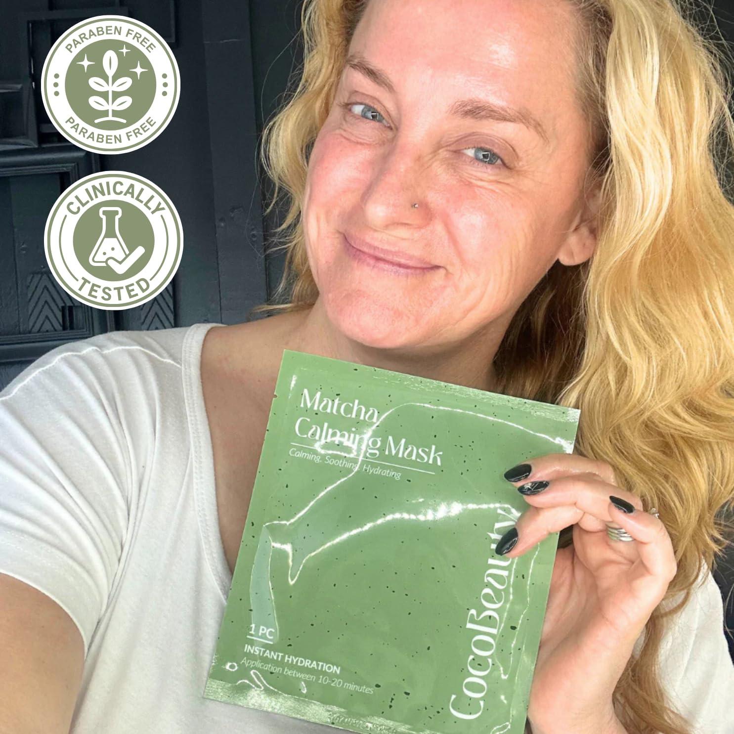 Mascarilla Peel Off Matcha CocoBeauty - Hidratante y Calmante (4 unidades)