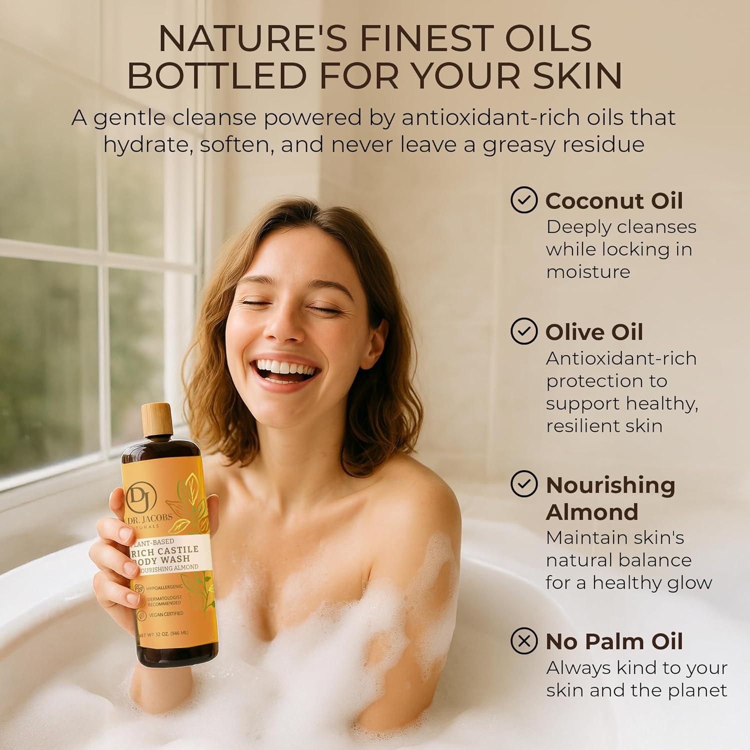 Jabón Corporal Natural Dr. Jacobs Almendra 907g - Hidratante