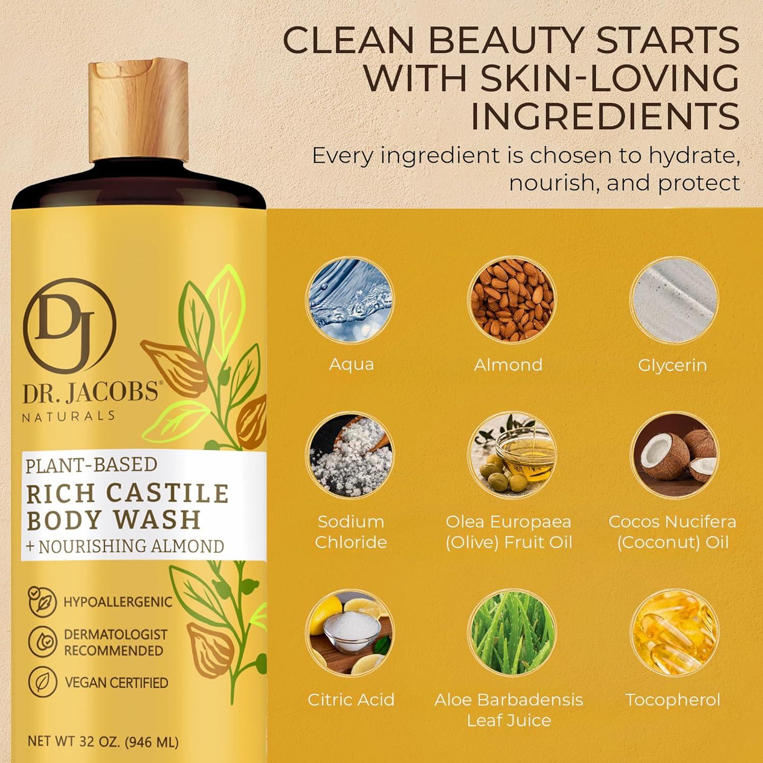 Jabón Corporal Natural Dr. Jacobs Almendra 907g - Hidratante