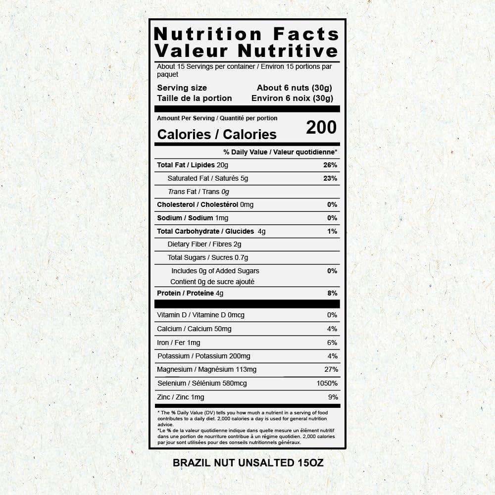 Nueces de Brasil Orgánicas Floresta en Pie 425g Crudas Sin Sal