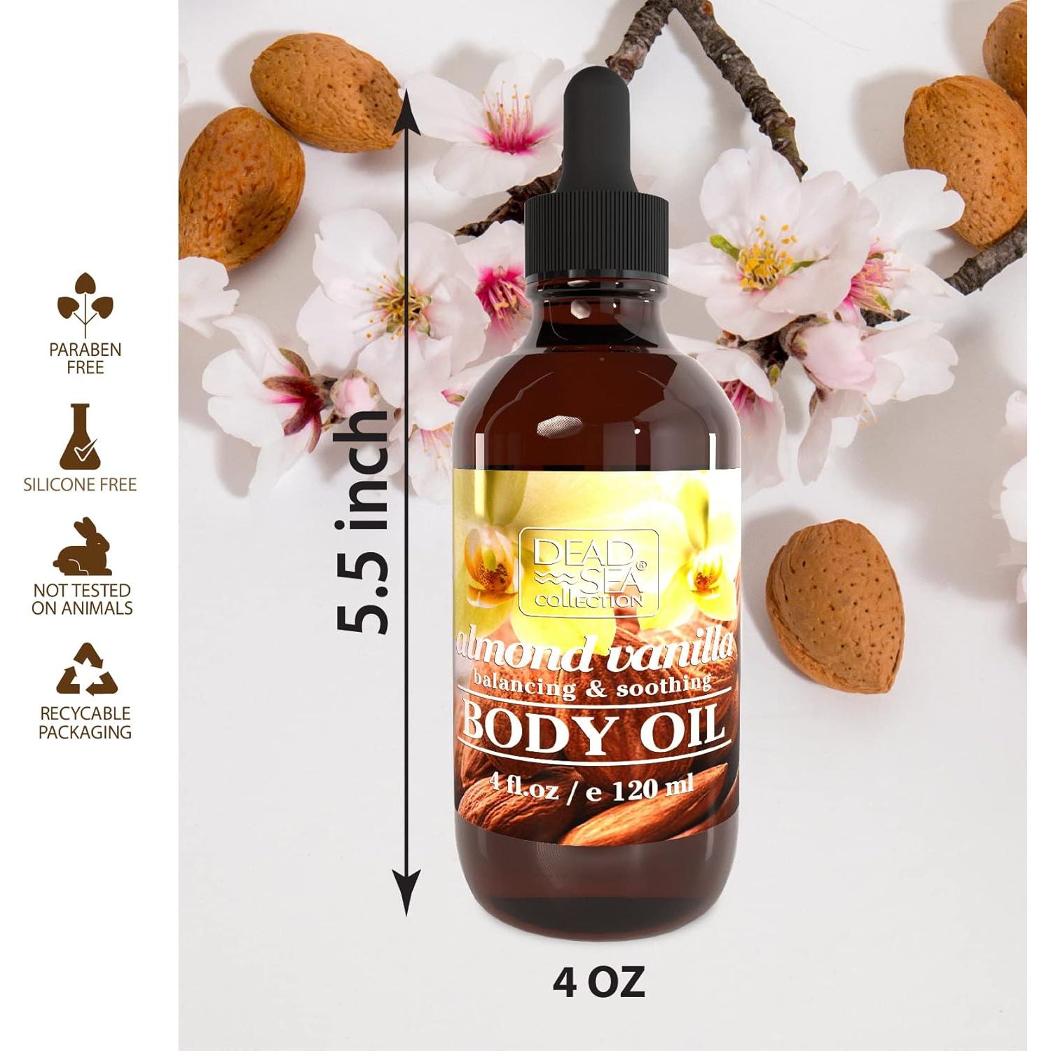 Aceite Corporal Hidratante Almendra y Vainilla 118.3 ml - Colección del Mar Muerto