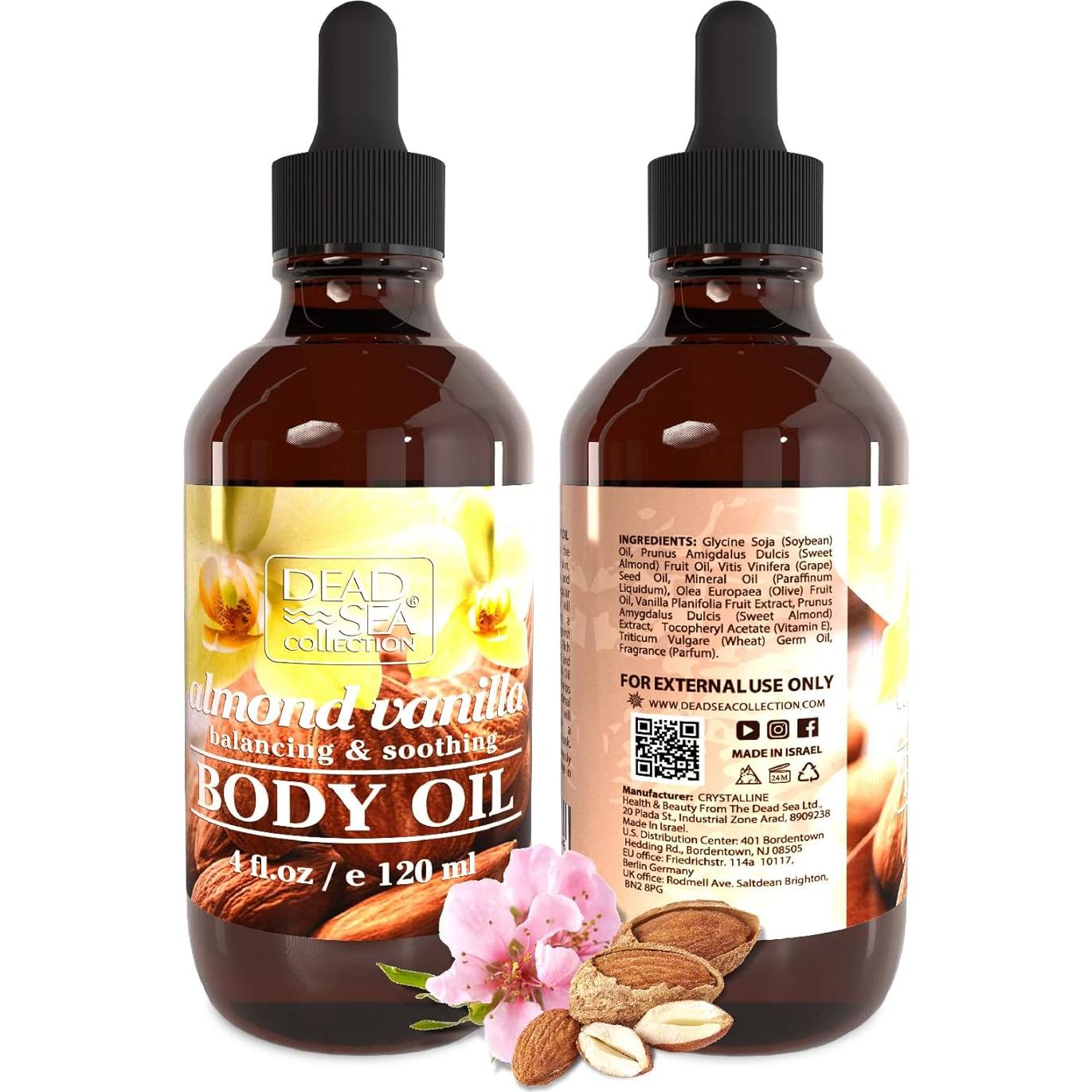 Aceite Corporal Hidratante Almendra y Vainilla 118.3 ml - Colección del Mar Muerto