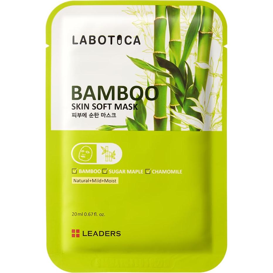 Mascarilla Hidratante de Bambú Leaders - 10 Hojas para Piel Sensible