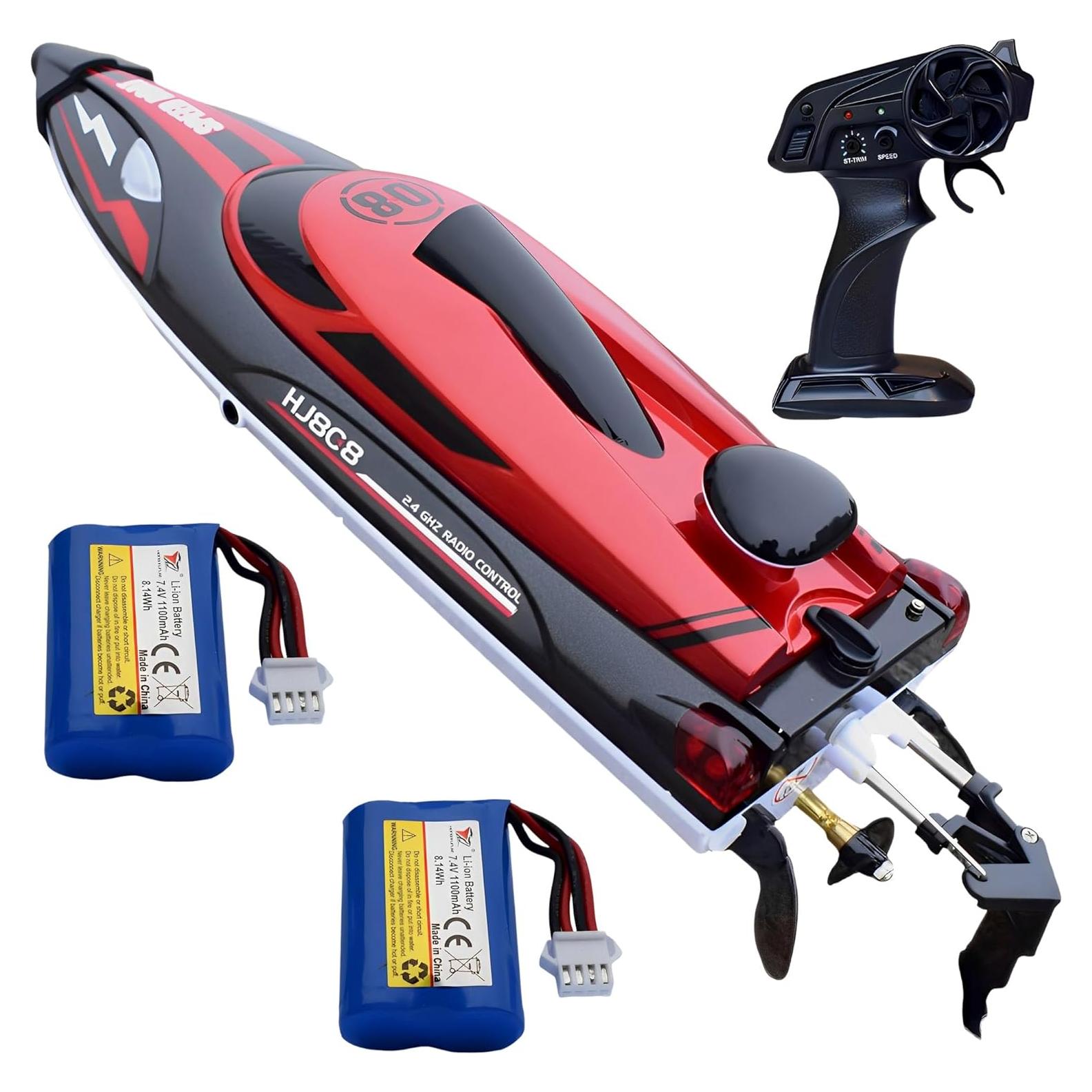 Barco RC DZH808 de alta velocidad 37 km/h con autoenderezado