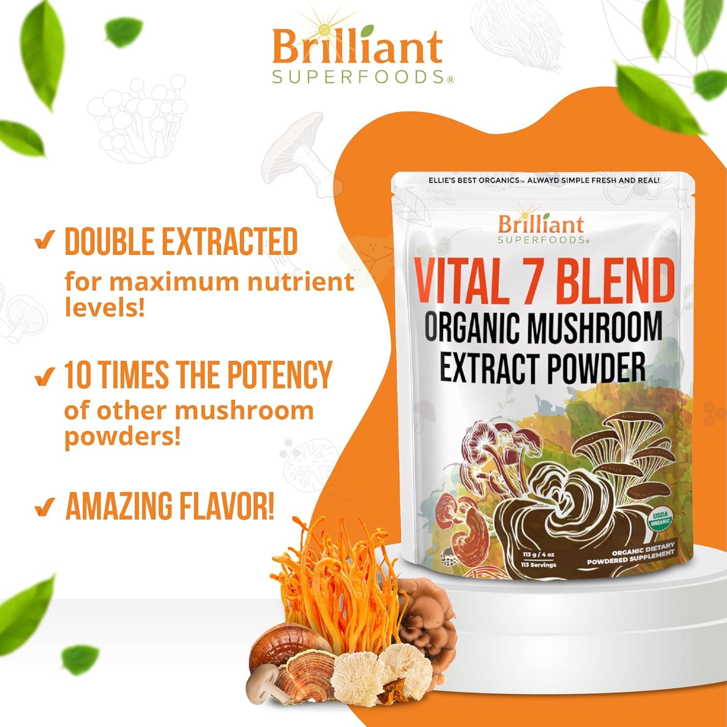 Suplemento Orgánico de Hongos 7 Mezcla Mejor 113.4g