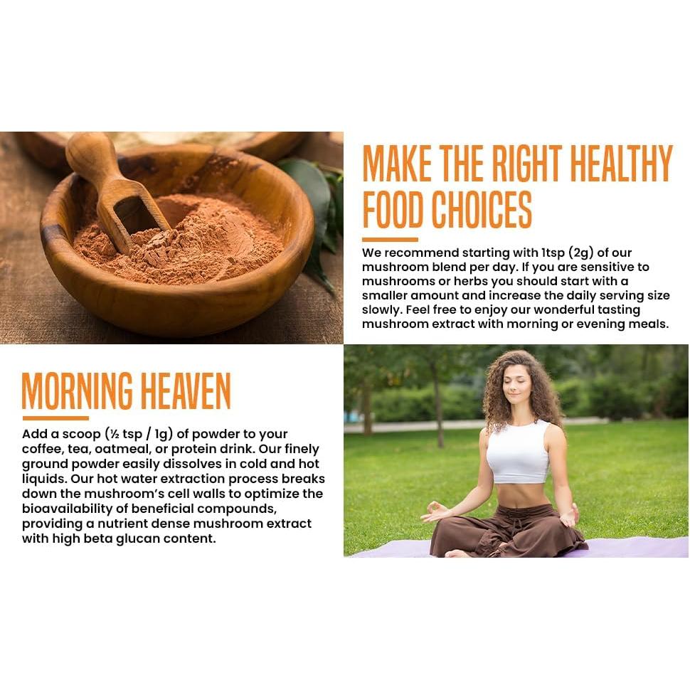 Suplemento Orgánico de Hongos 7 Mezcla Mejor 113.4g