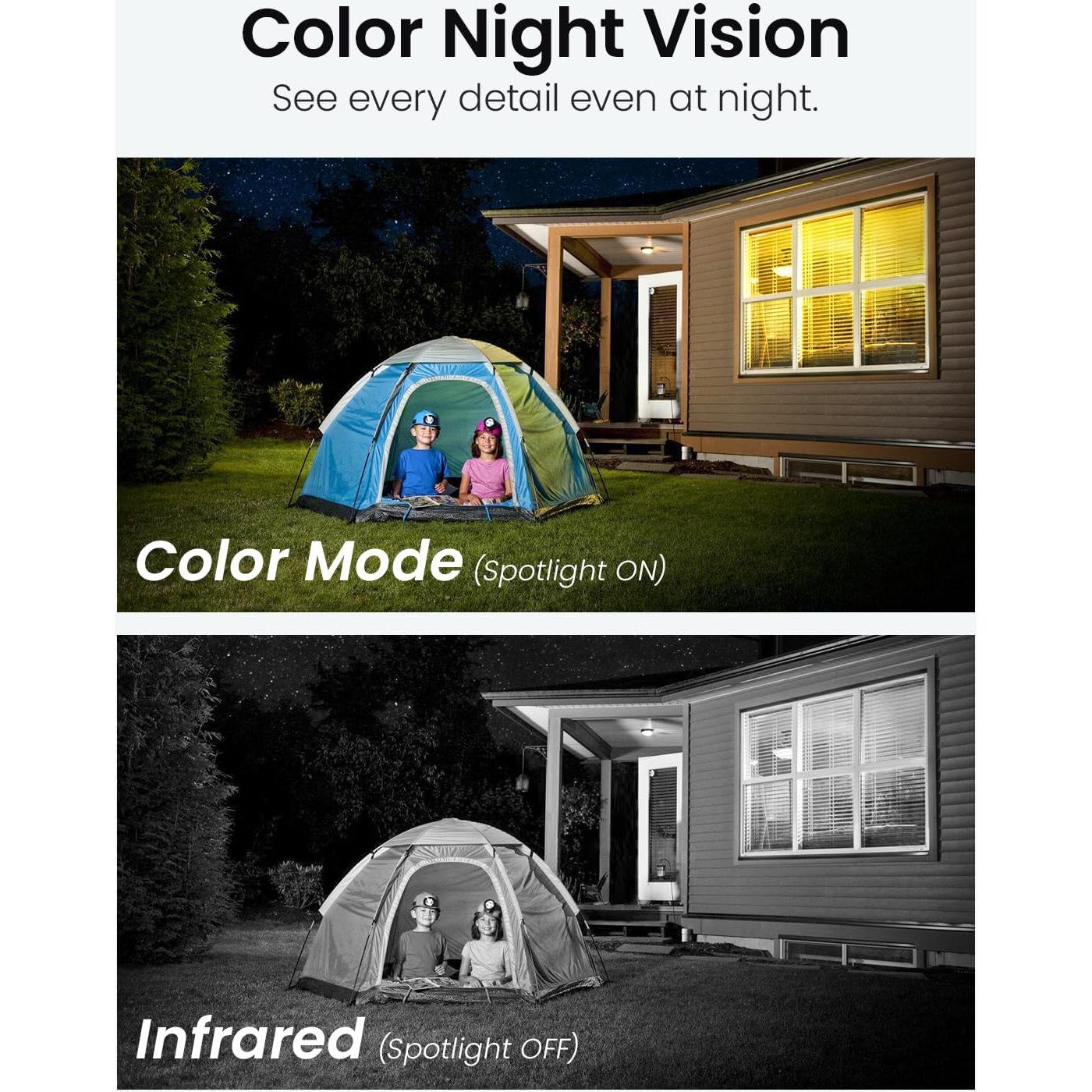 Cámara de Vigilancia WiFi DEKCO 2K Domo 360° Exterior