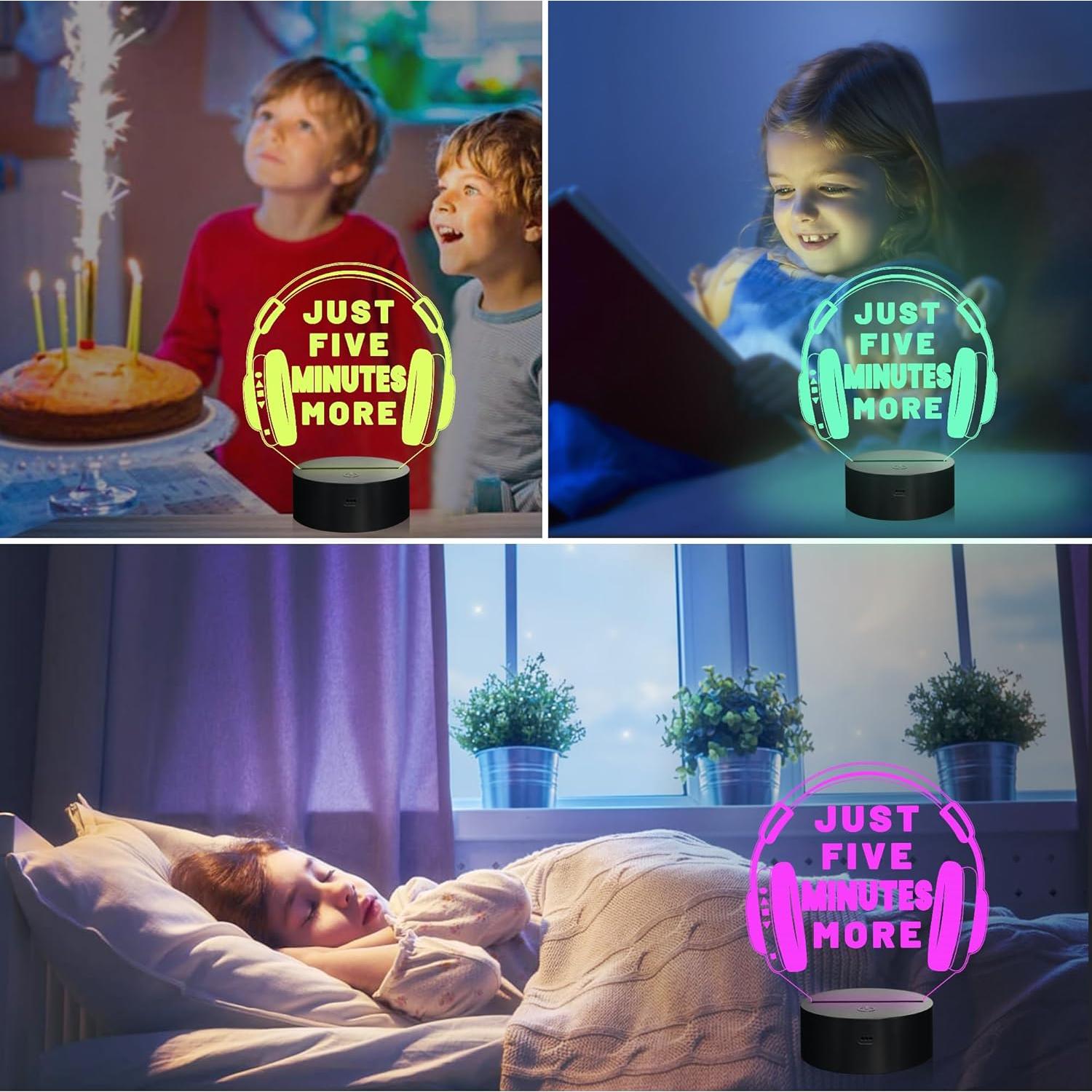 Lámpara Nocturna 3D Attivolife Juego 2 Control Remoto 16 Colores