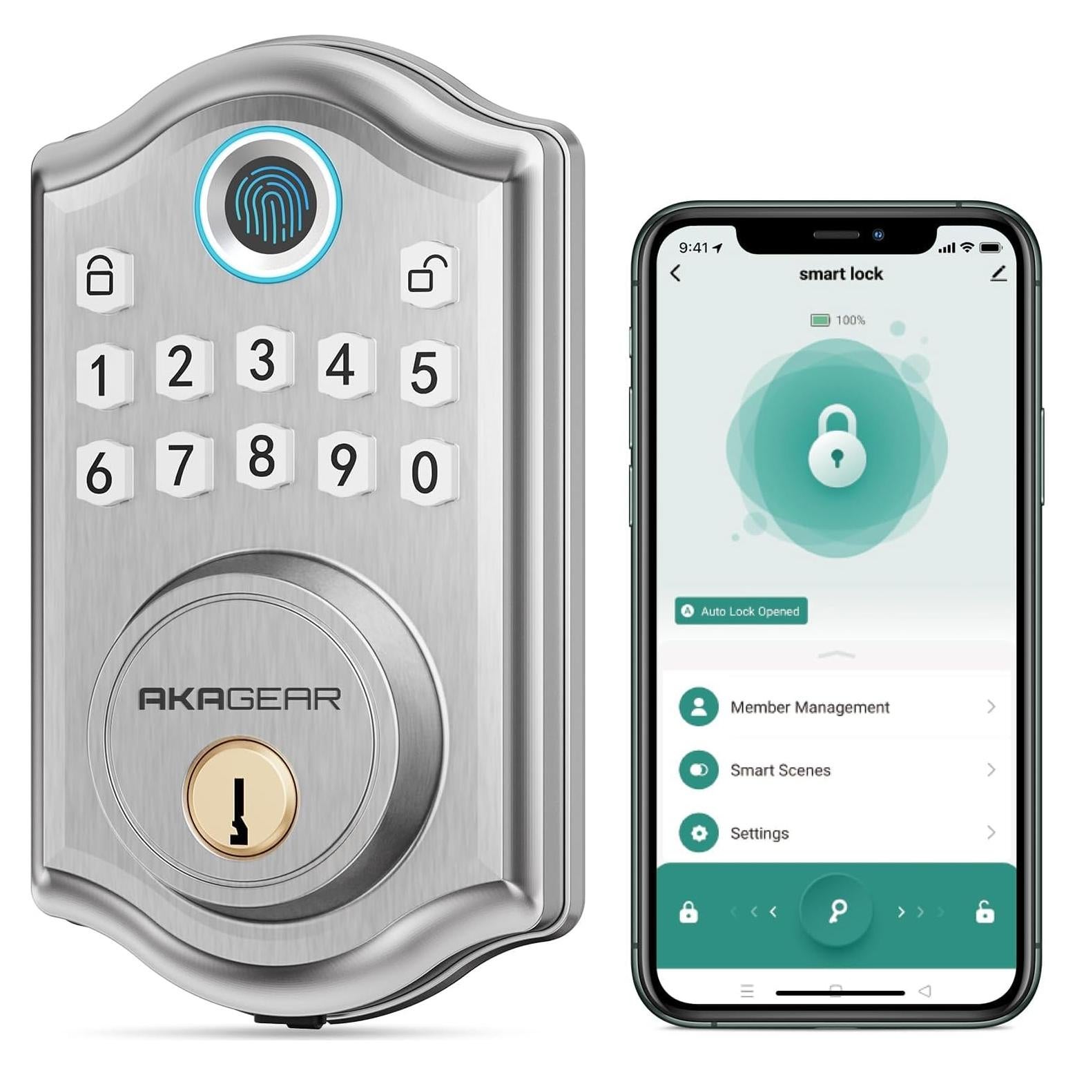 Cerradura Biométrica AkaGear DS10 Pro con Bluetooth