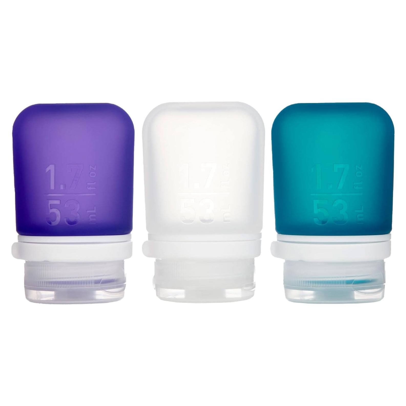 Botellas de Silicona Reutilizables humangear GoToob+ 3 Pzs 50ml