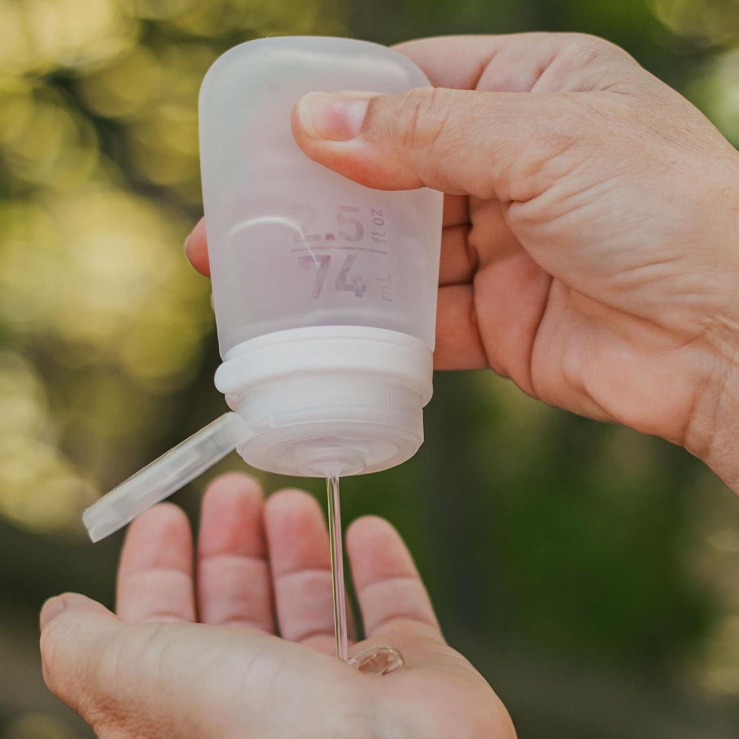 Botella de Viaje Silicona Reutilizable humangear GoToob+ 50ml