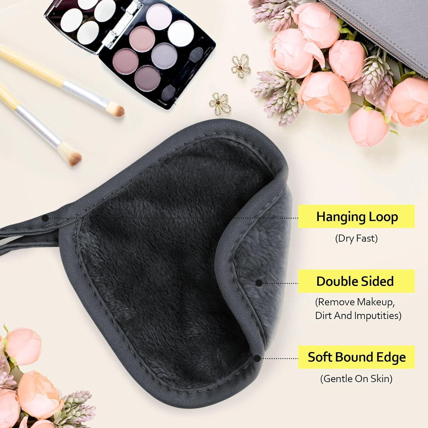 Paquete de 12 Paños Desmaquillantes Reutilizables HOMEXCEL 12.7 cm Negro